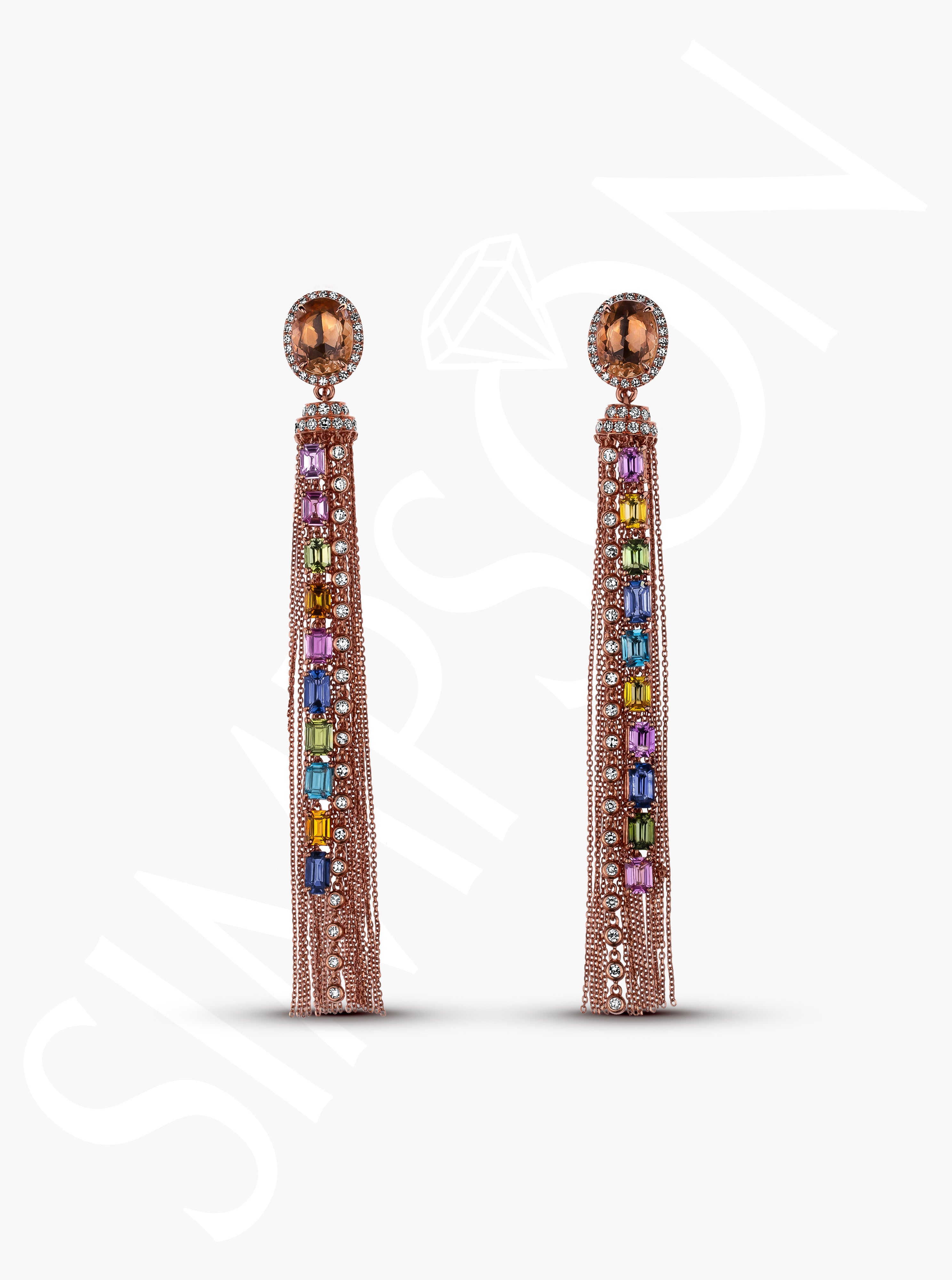 Vibrant Multi-Color Tassel Drop Earrings
