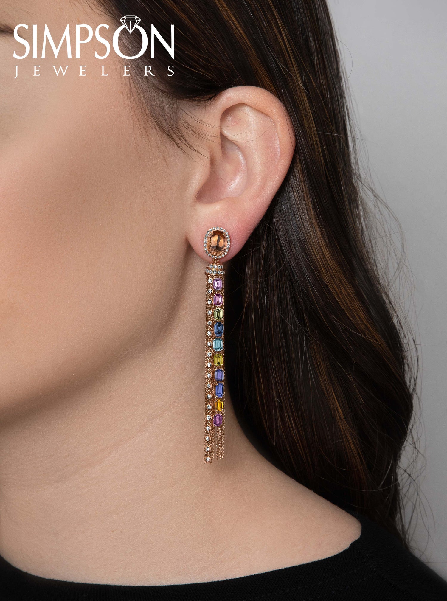 Vibrant Multi-Color Tassel Drop Earrings