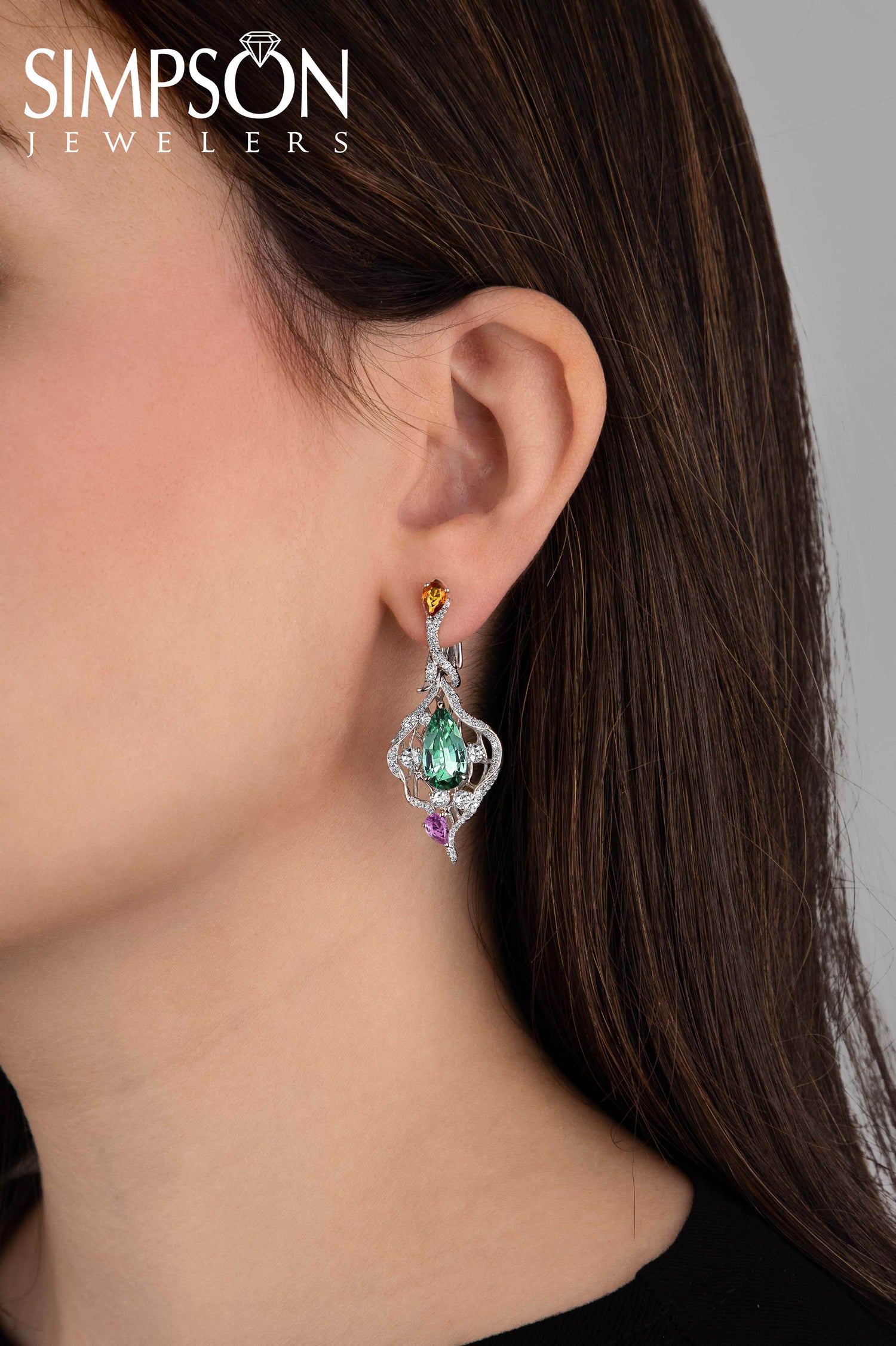 Multi-Color Gemstone Earrings
