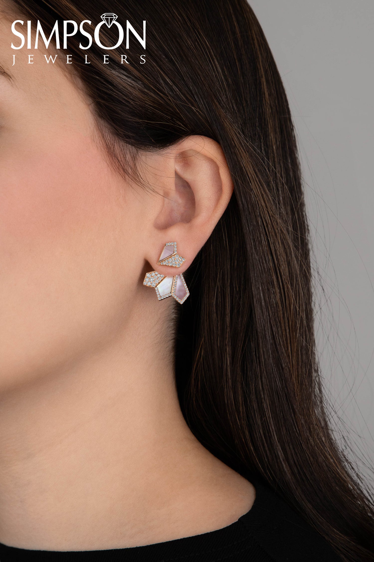 Geometric Mother-of-Pearl Earrings