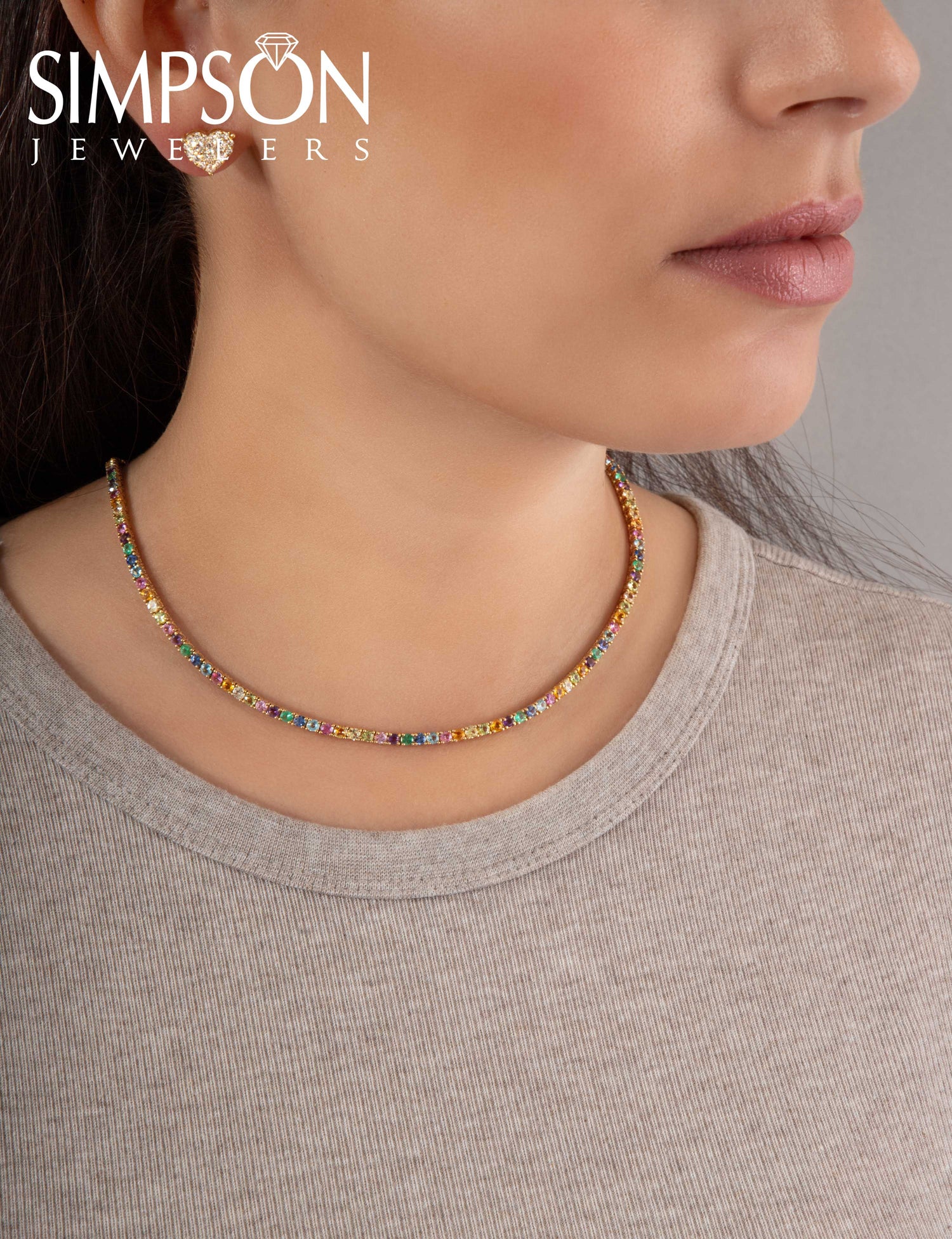 Rainbow Gemstone Necklace