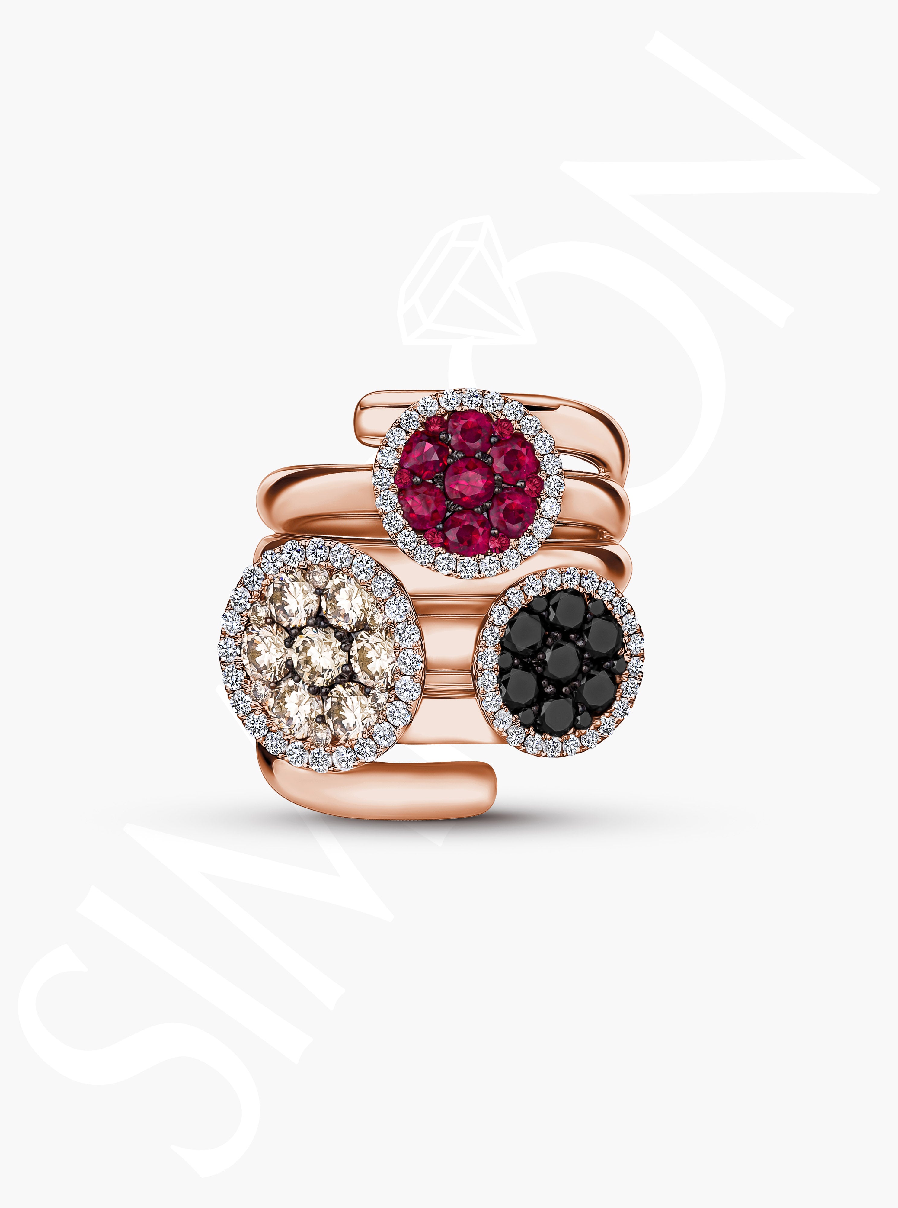 Tri-Color Halo Ring