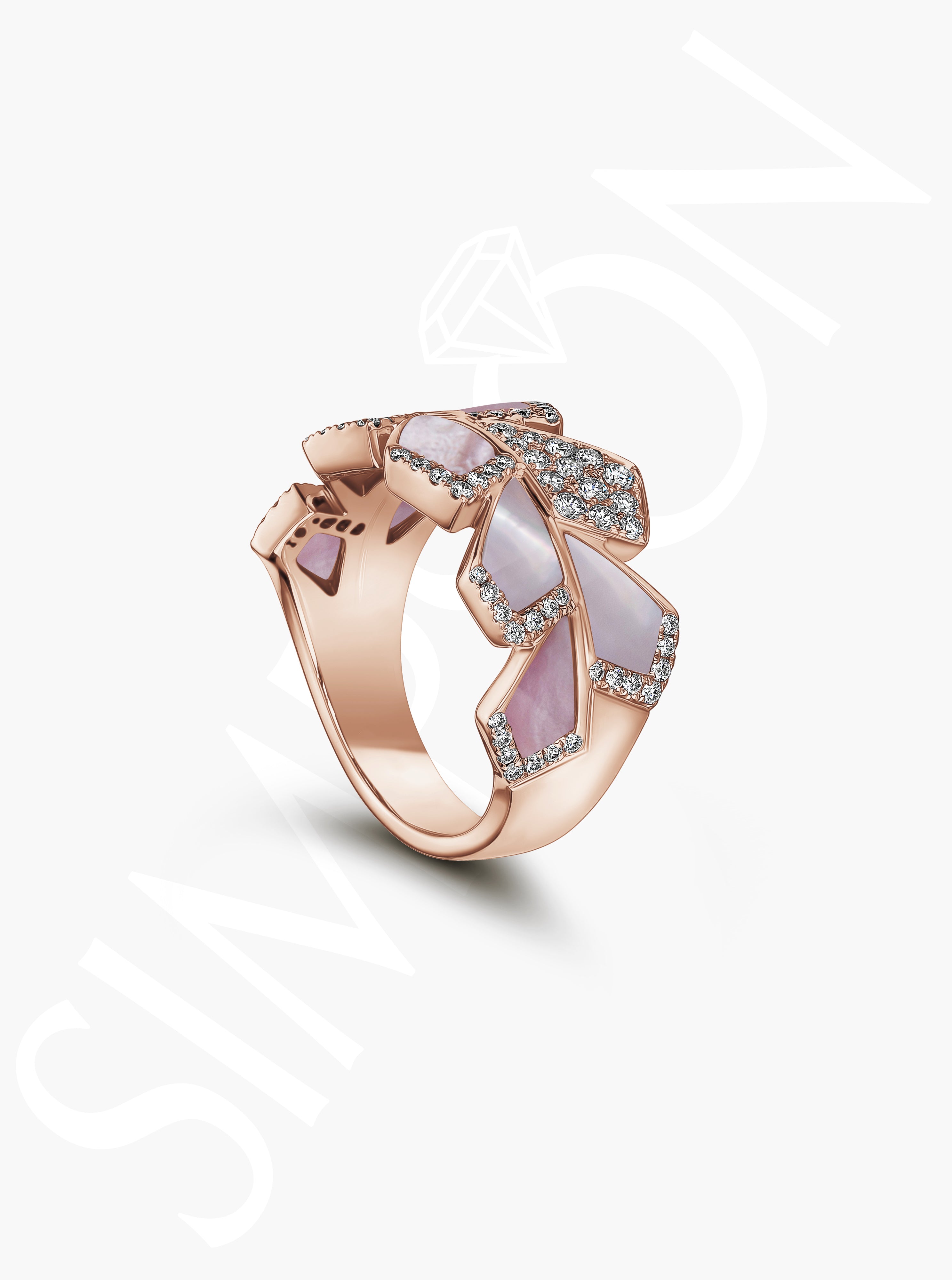 Rose Mosaic Ring