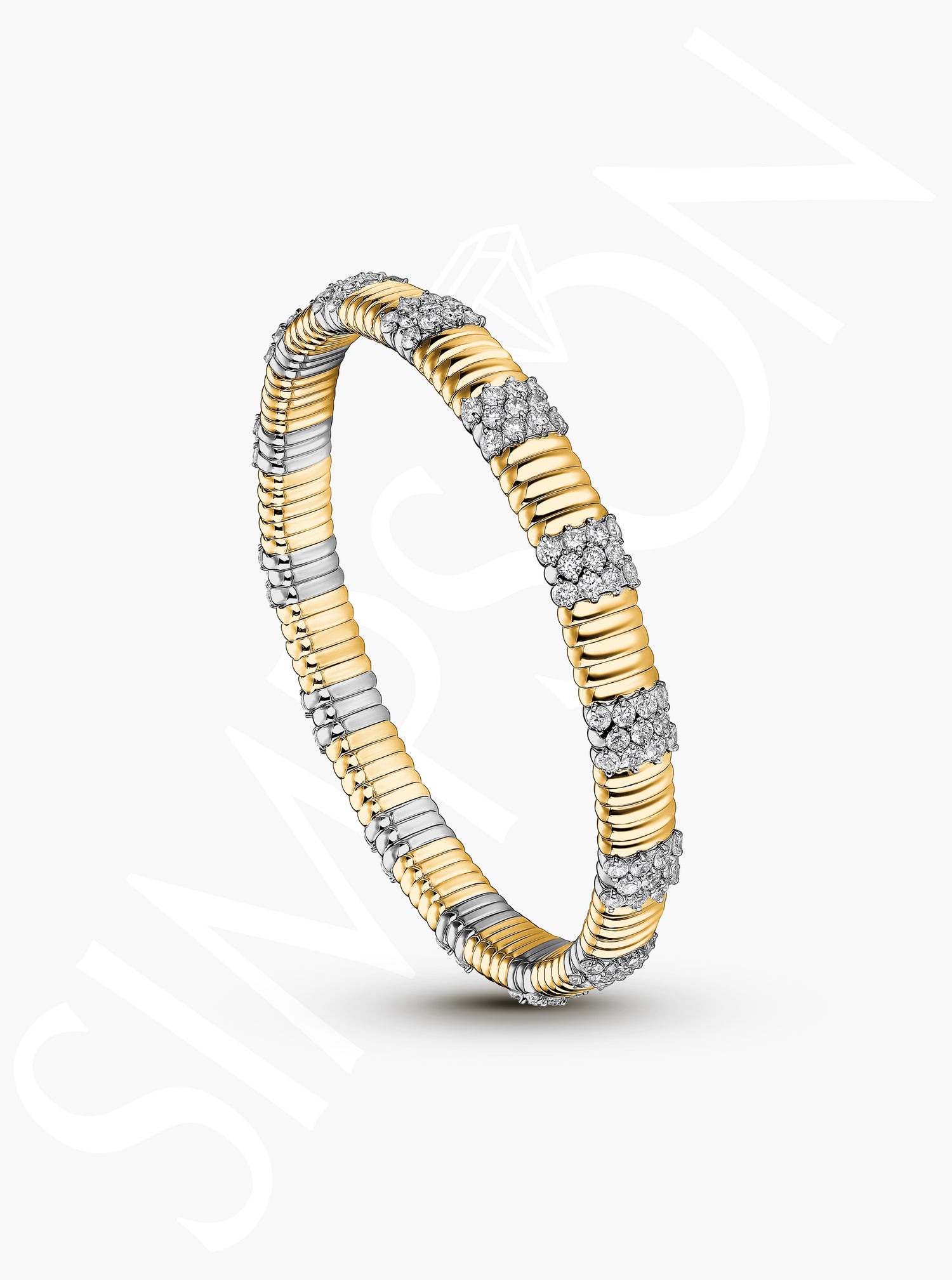 Diamond Station Flexible Bangle