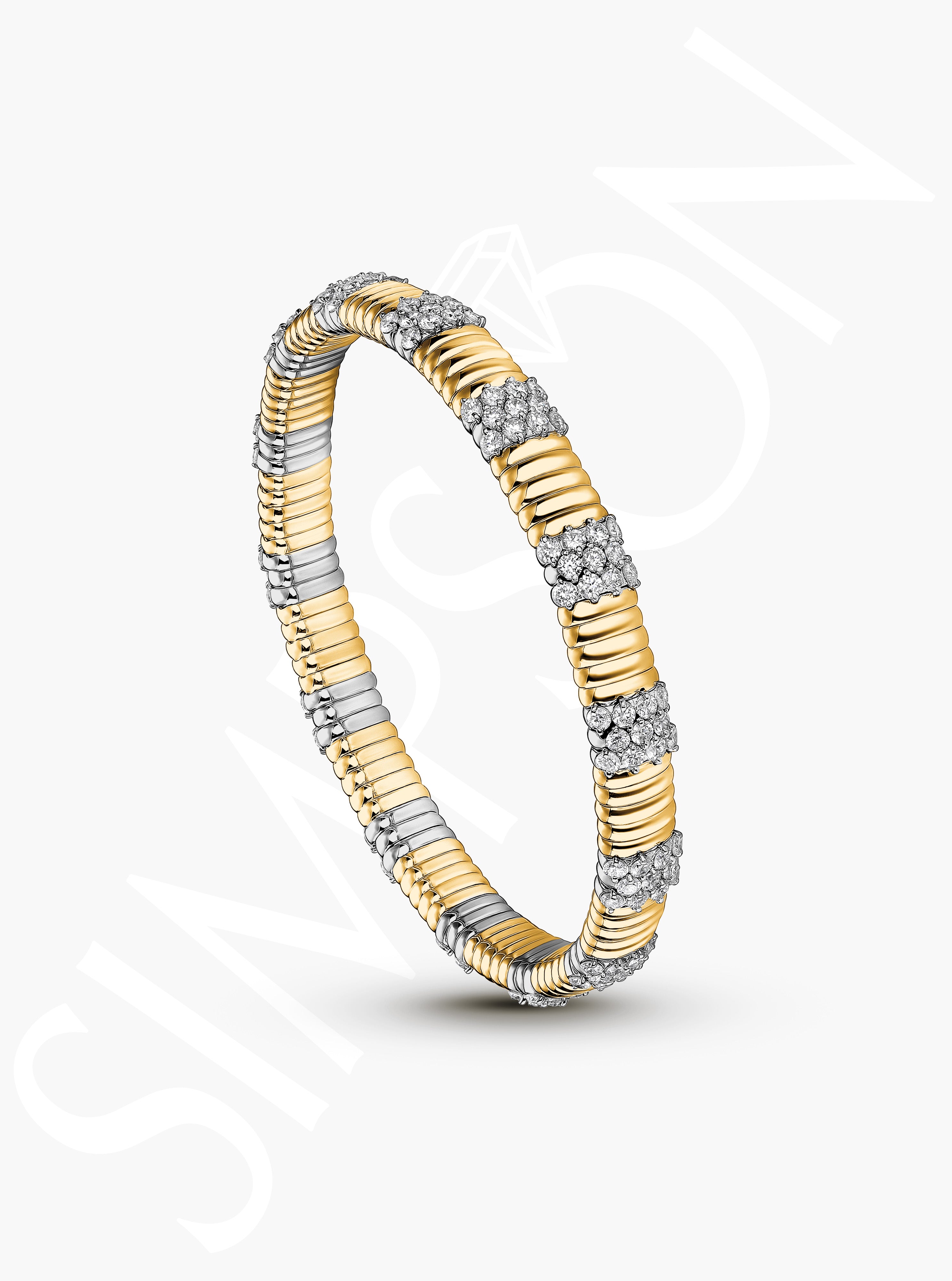 Diamond Station Flexible Bangle