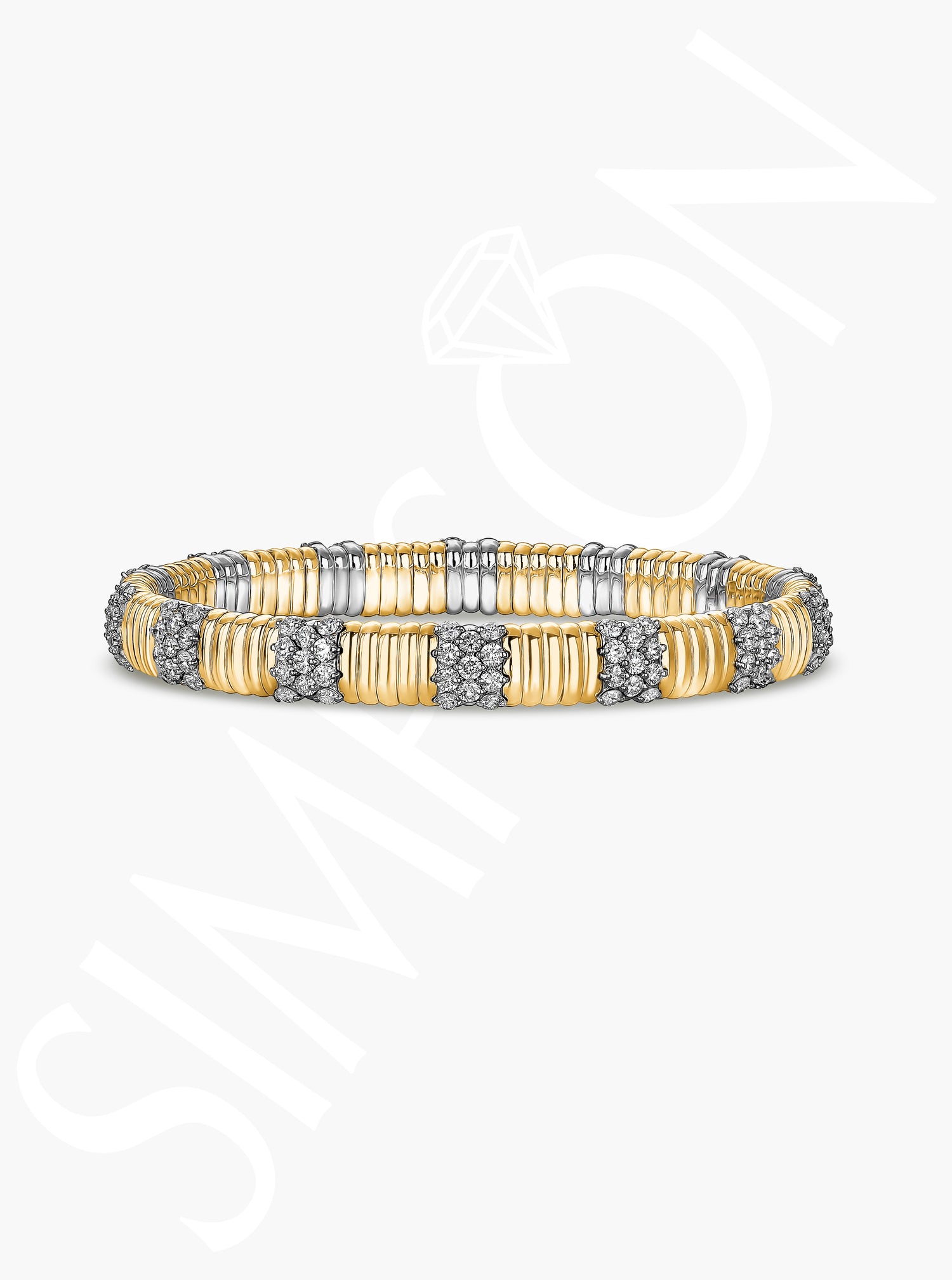 Diamond Station Flexible Bangle