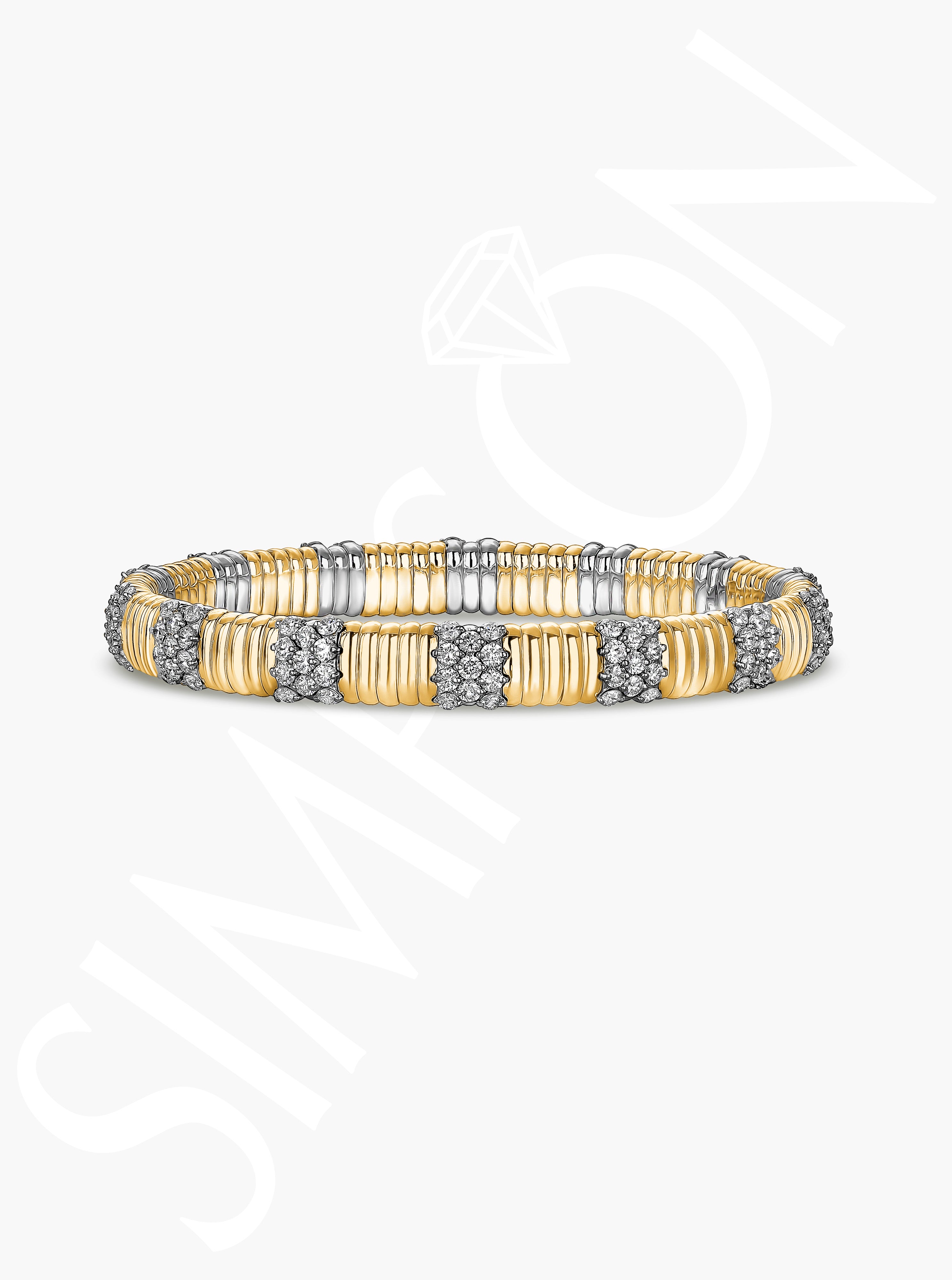 Diamond Station Flexible Bangle