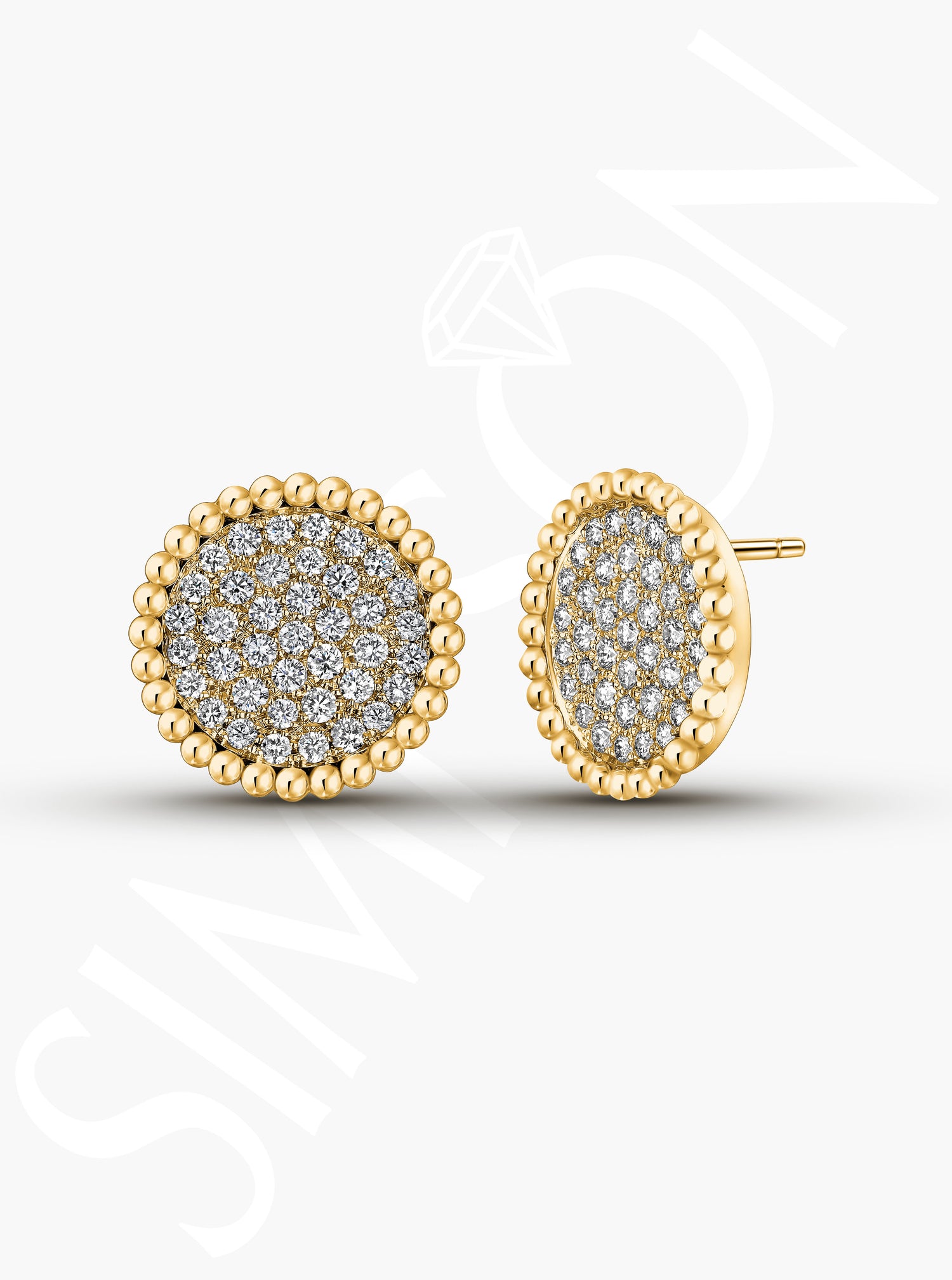 Pavé Diamond Stud Earrings