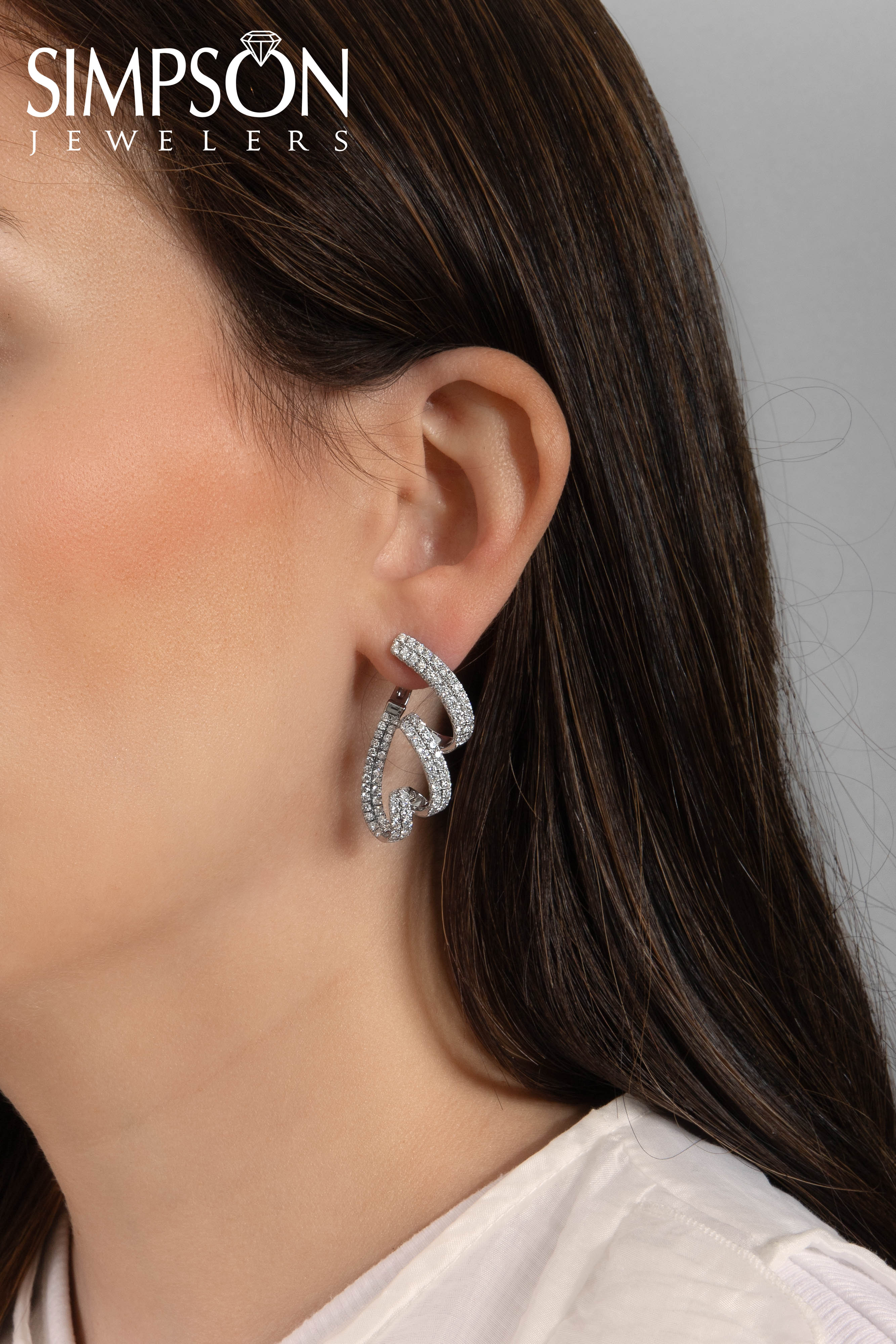 Diamond Swirl Earrings
