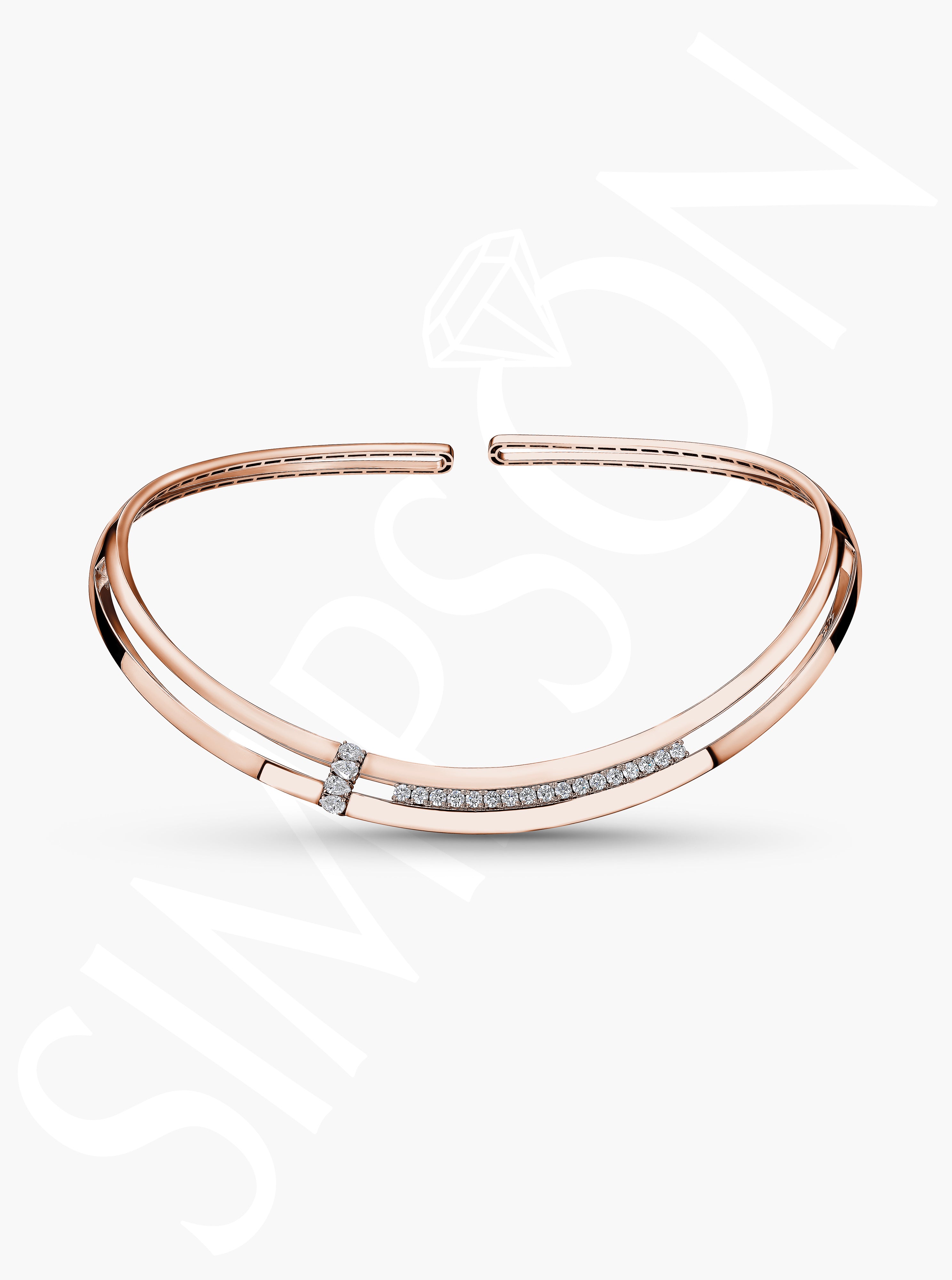 Double-Bar Diamond Choker