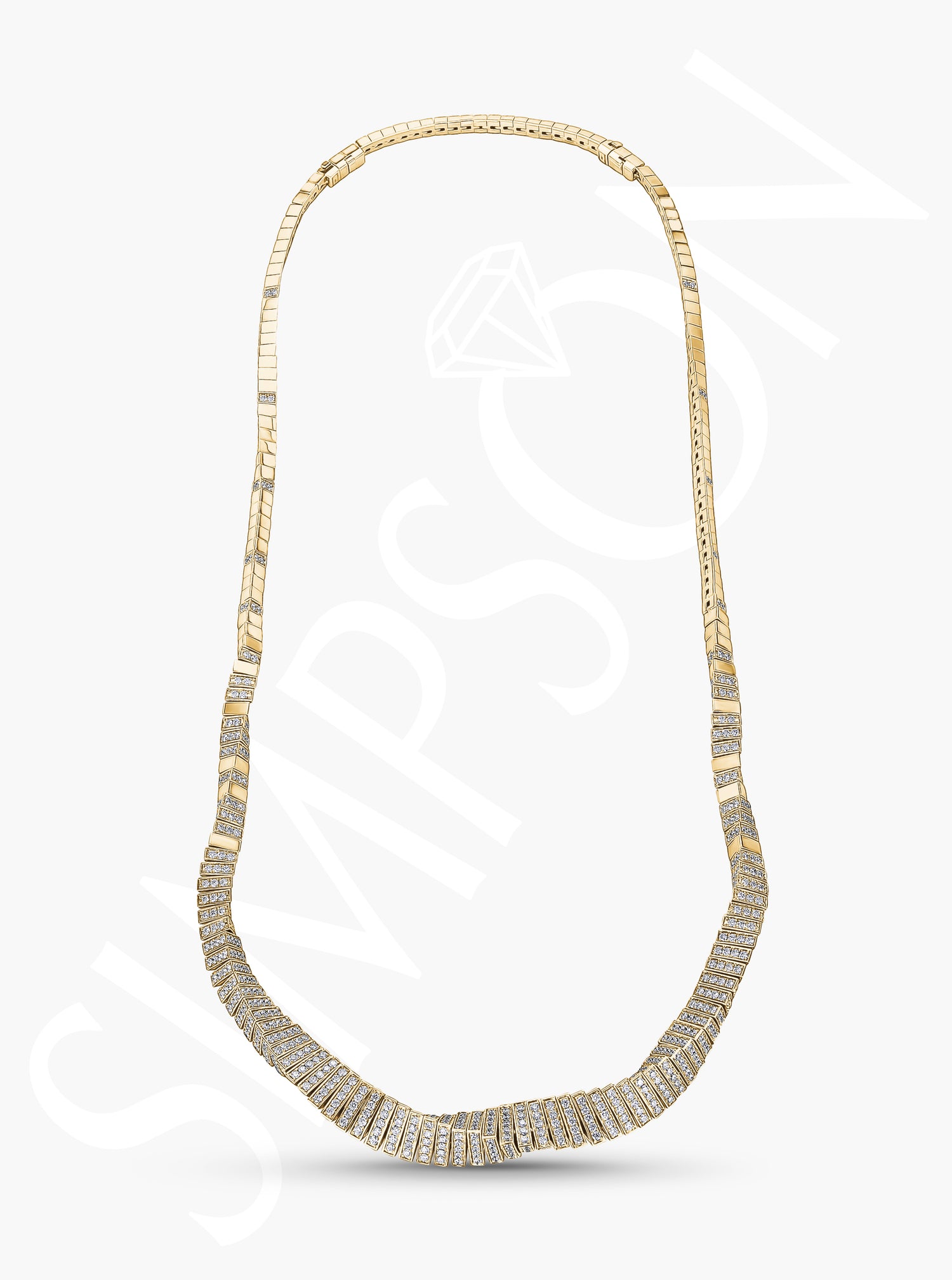 Gold Diamond Choker Necklace