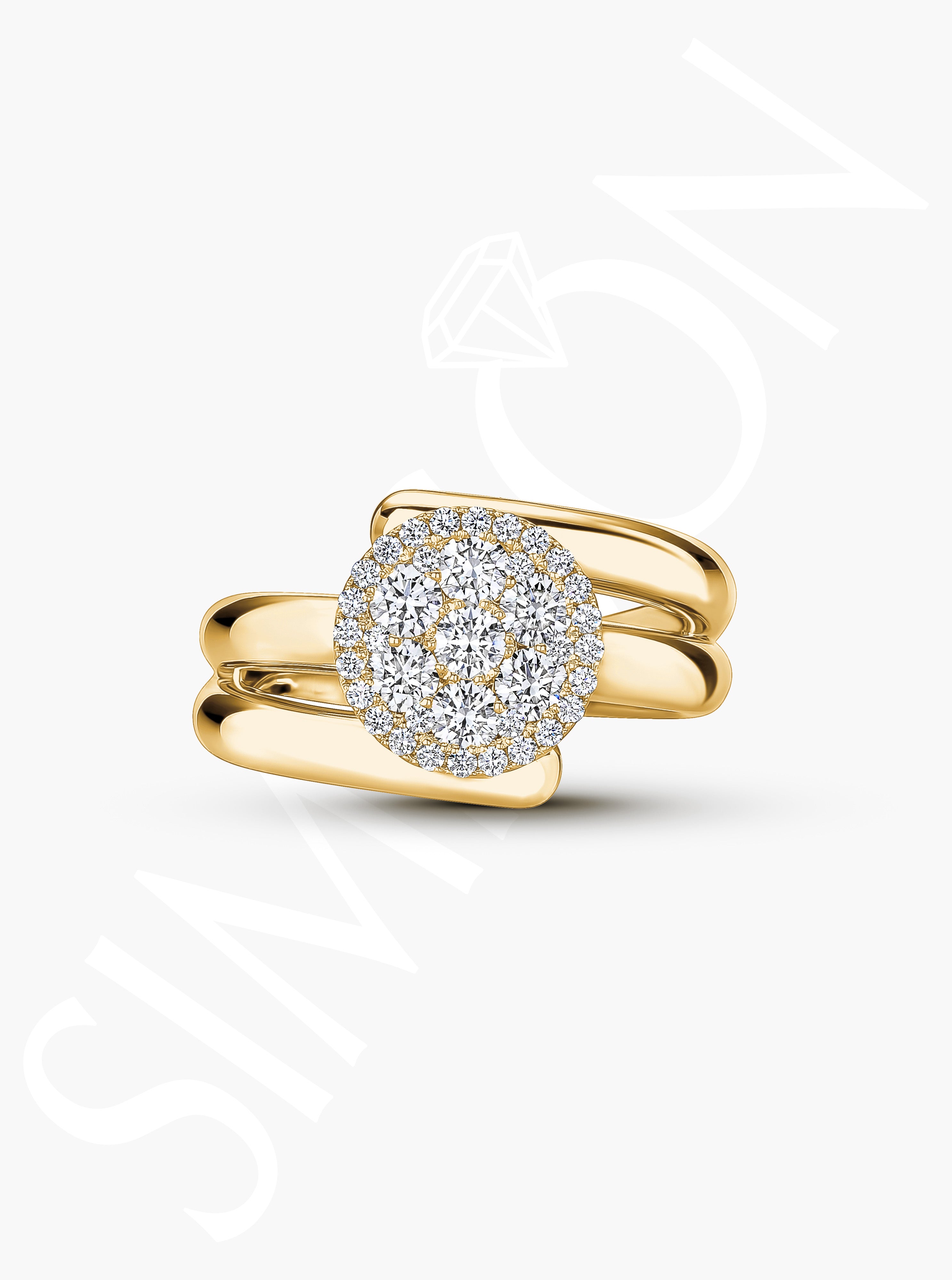 Diamond Cluster Halo Ring