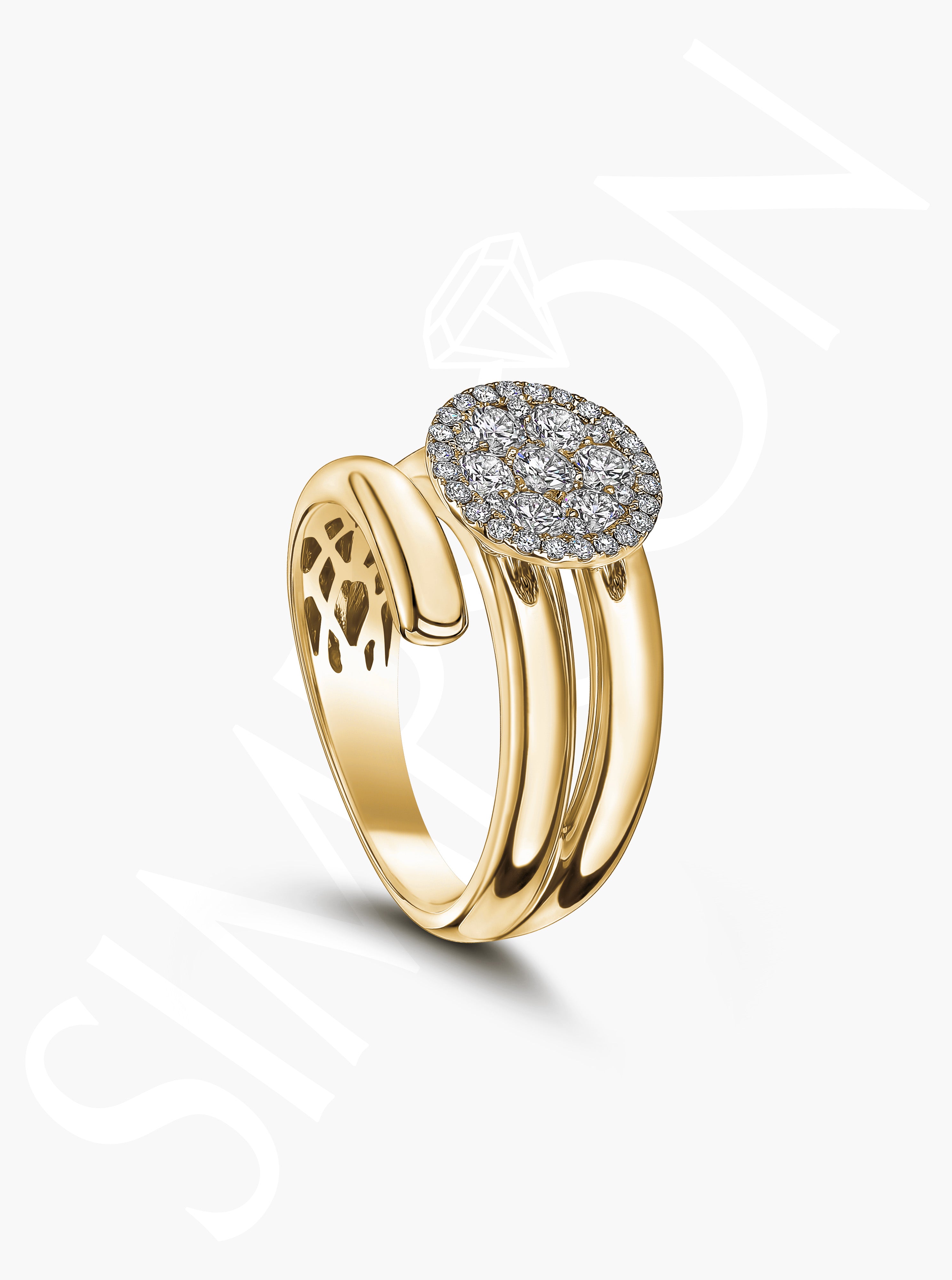 Diamond Cluster Halo Ring