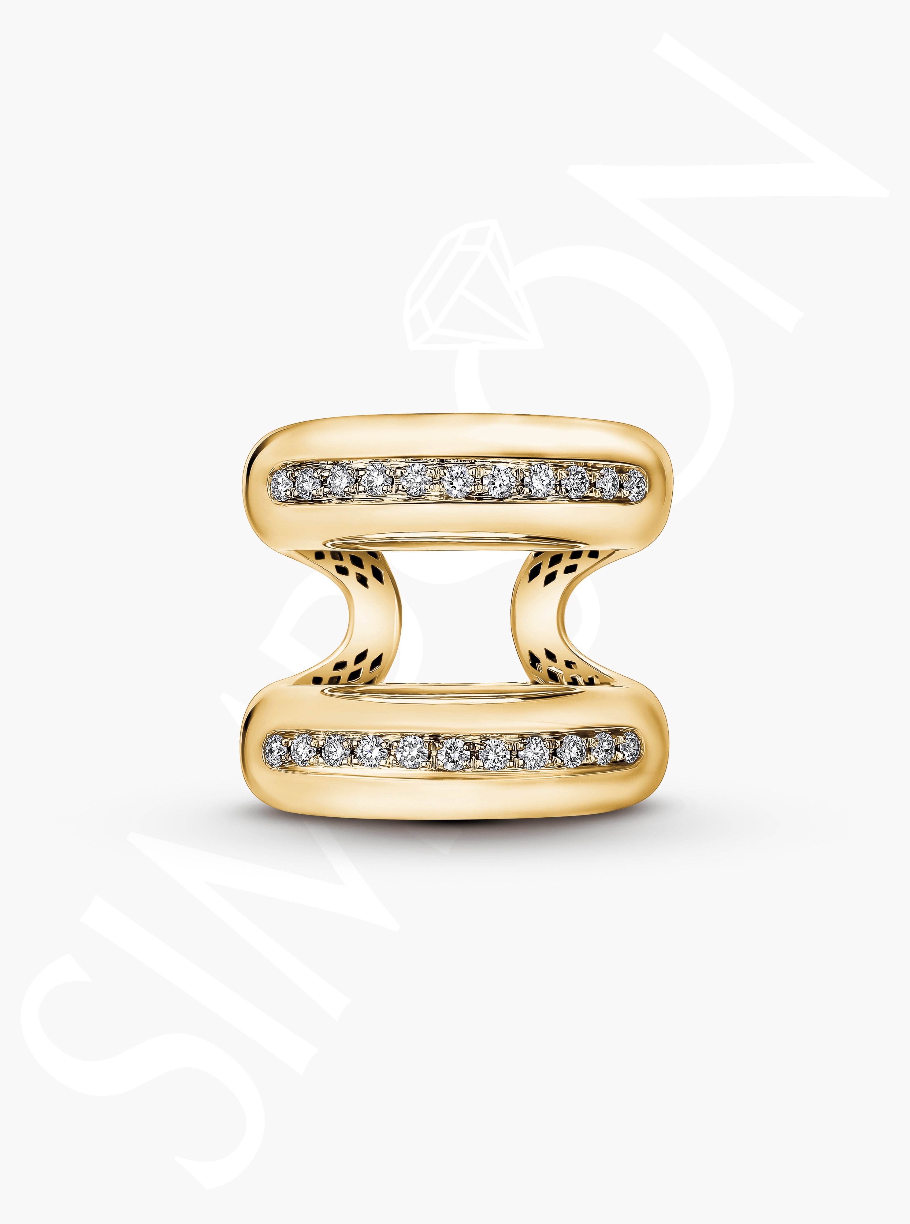 Dual Band Diamond Ring