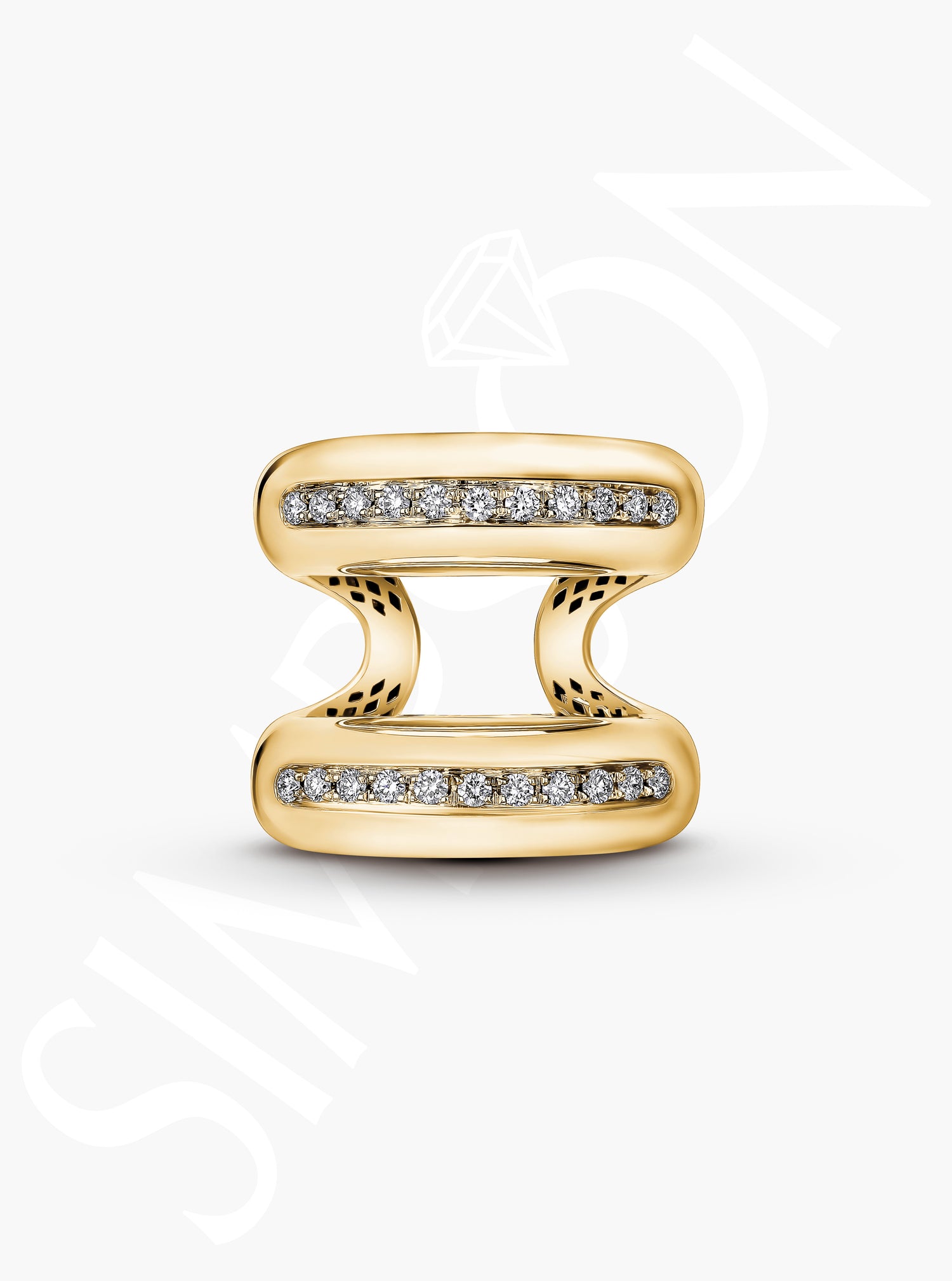 Dual Band Diamond Ring