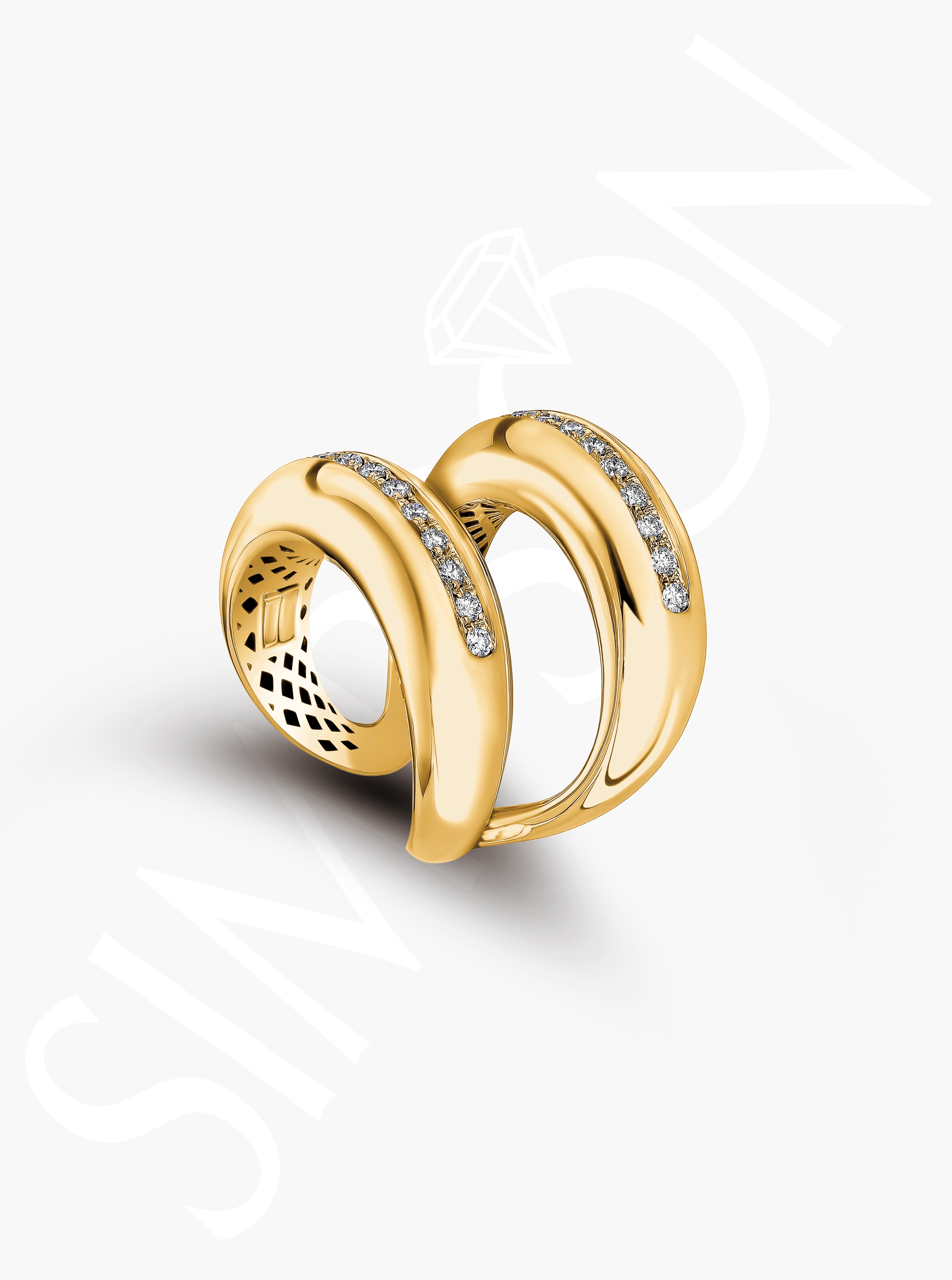 Dual Band Diamond Ring