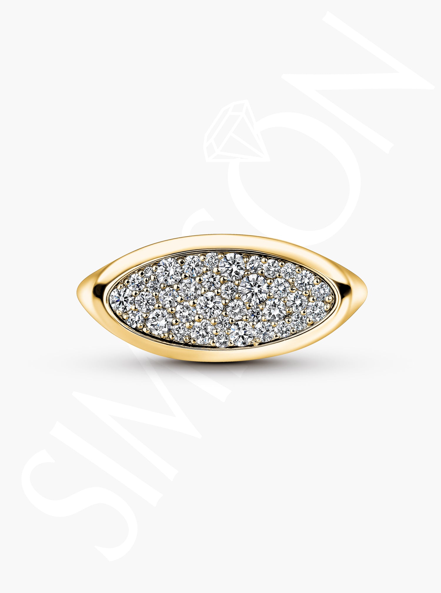 Pavé Diamond Signet Ring