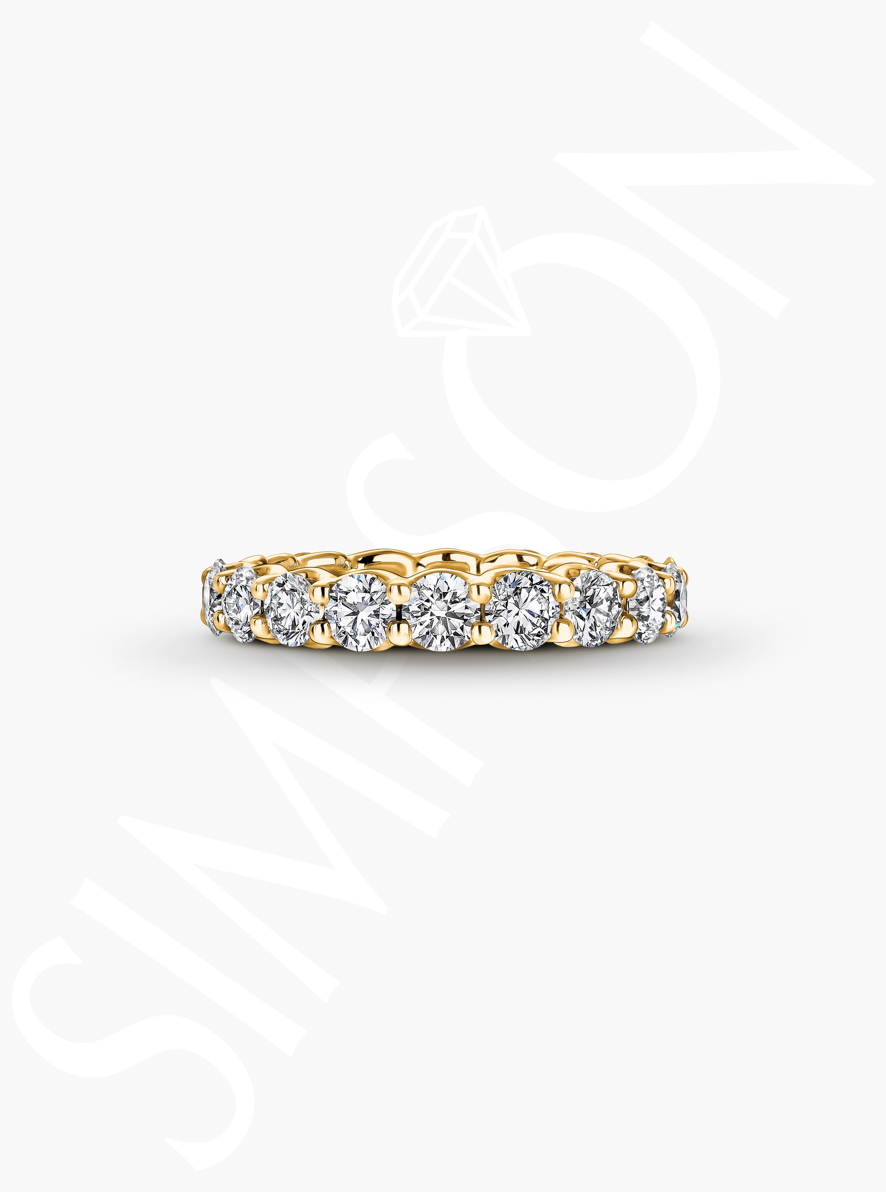 Yellow Gold Diamond Eternity Band
