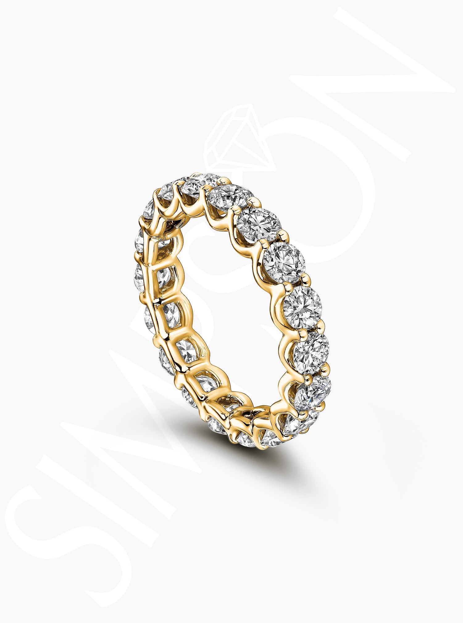 Yellow Gold Diamond Eternity Band