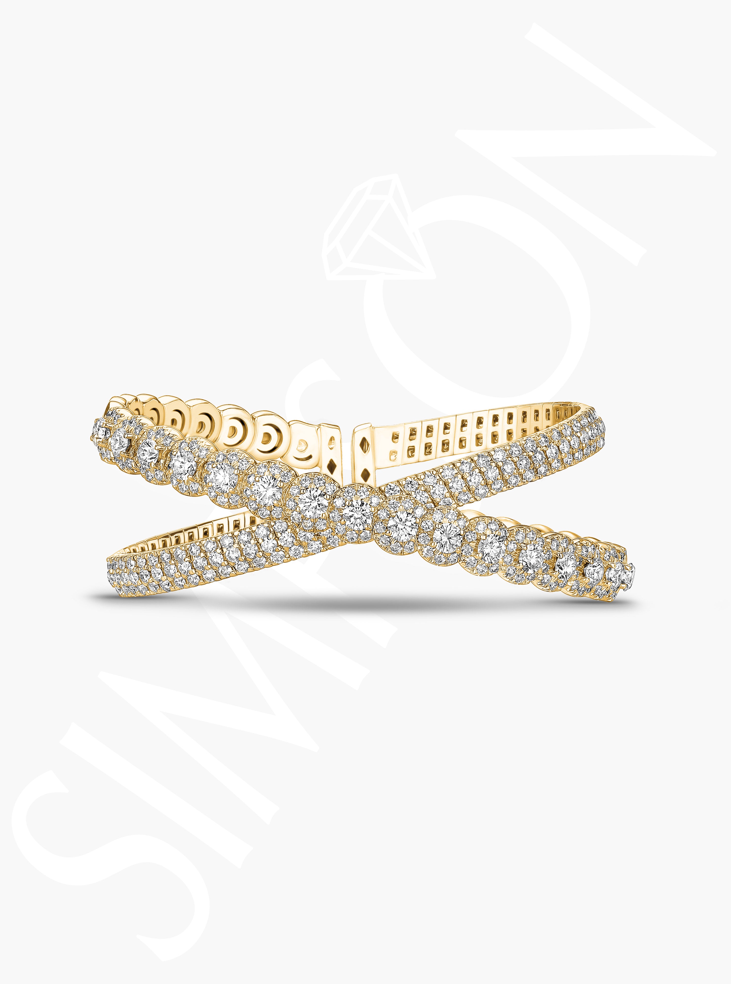 Diamond Crossover Bangle