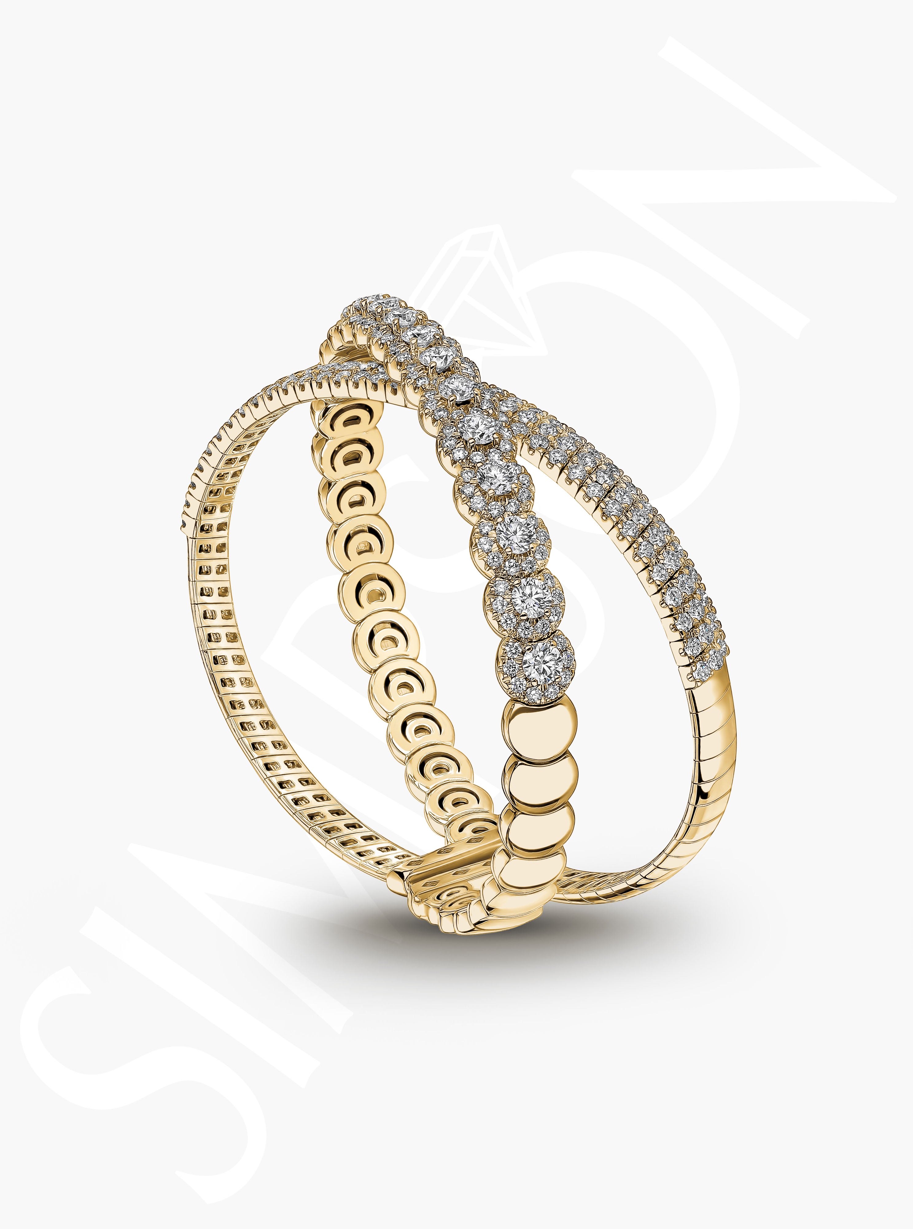 Diamond Crossover Bangle