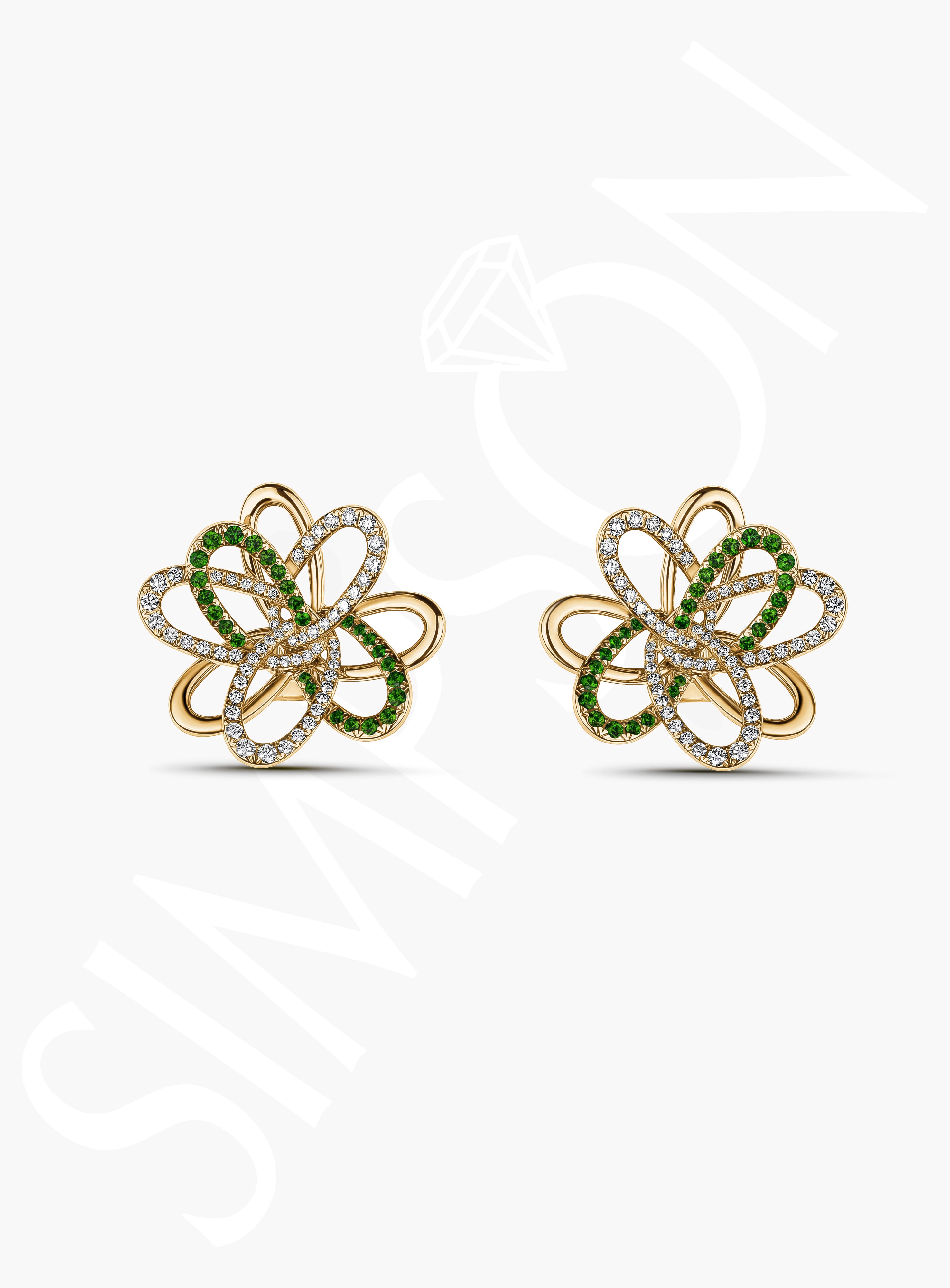 Tsavorite Blossom Earrings