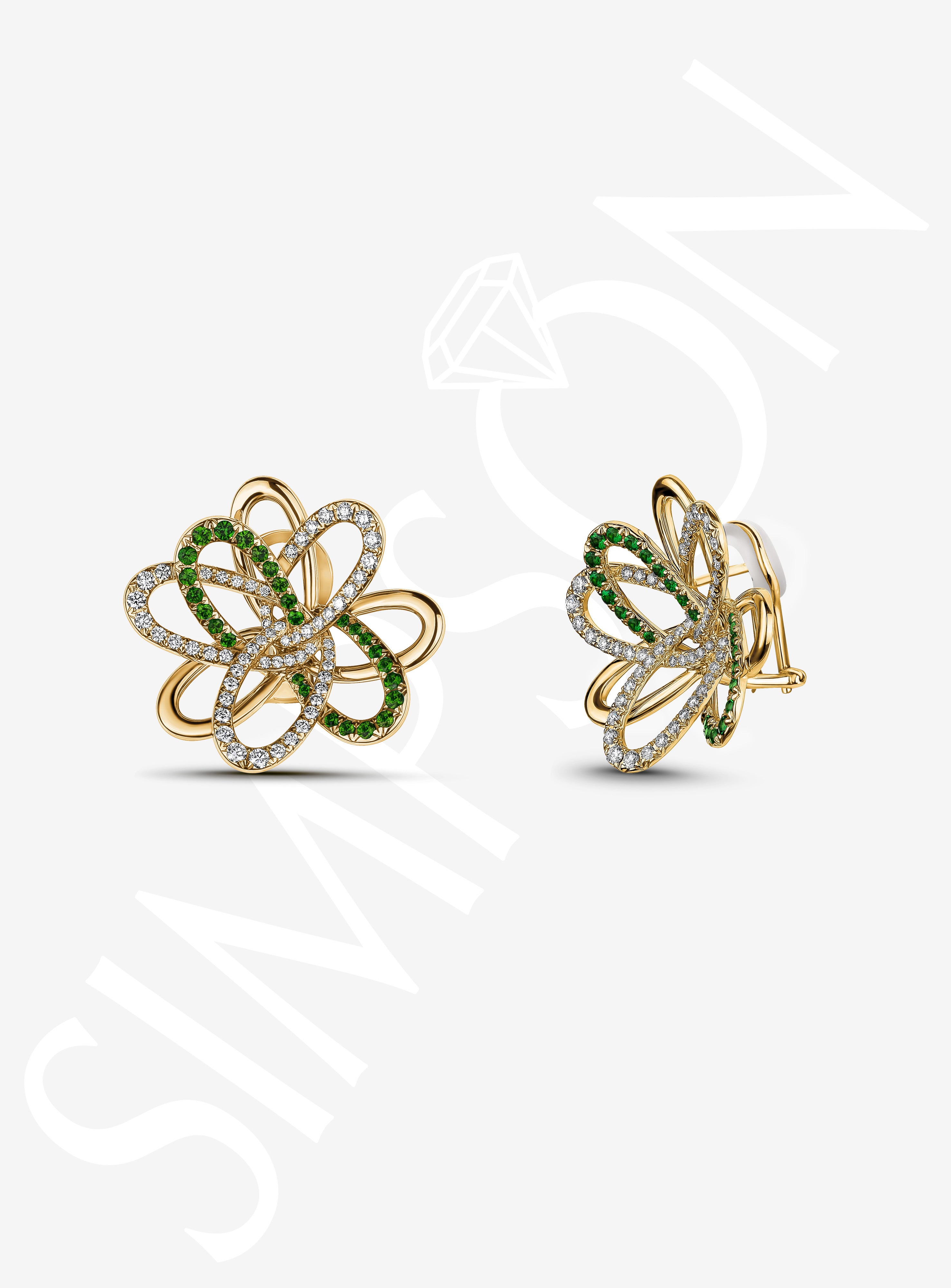 Tsavorite Blossom Earrings