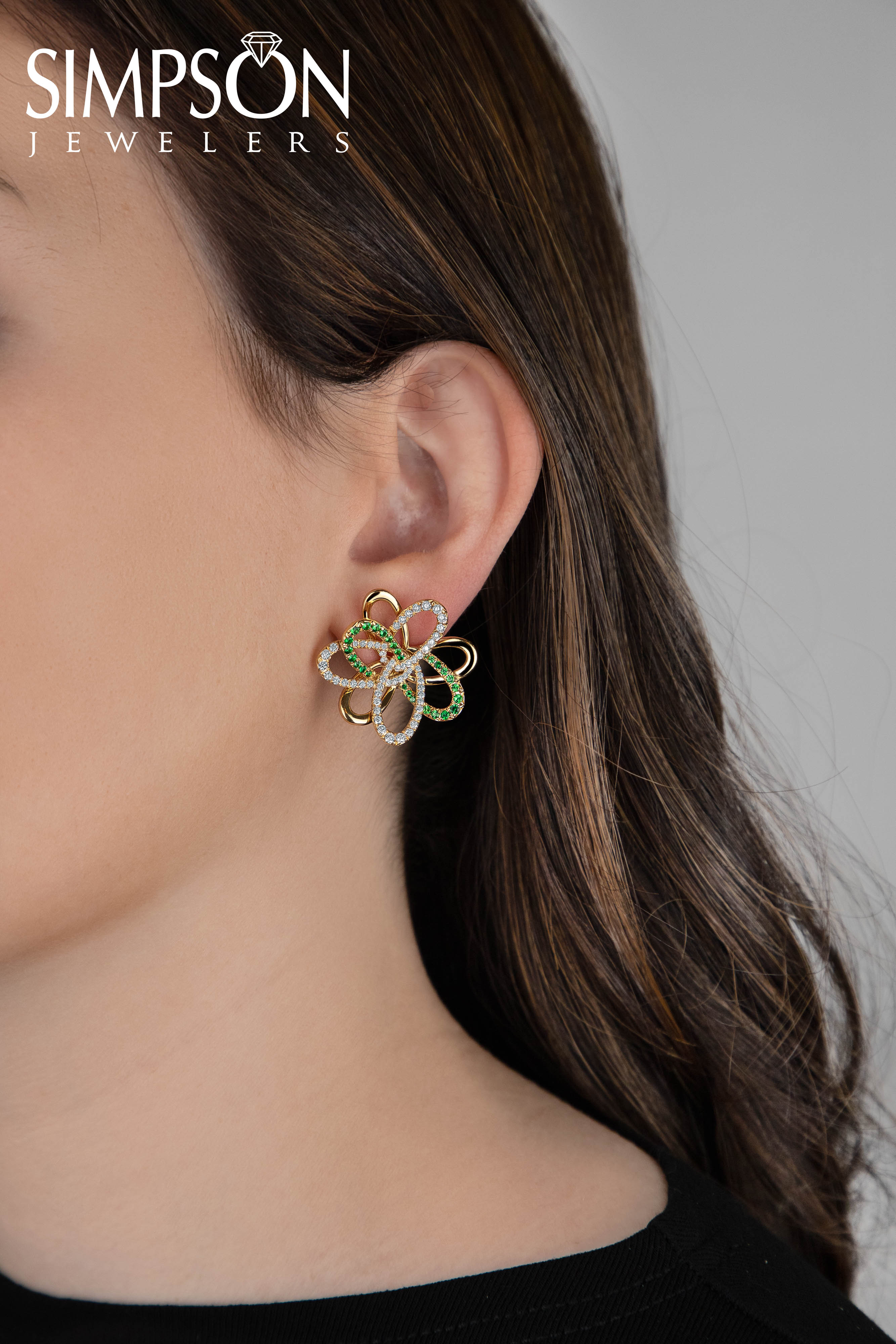 Tsavorite Blossom Earrings