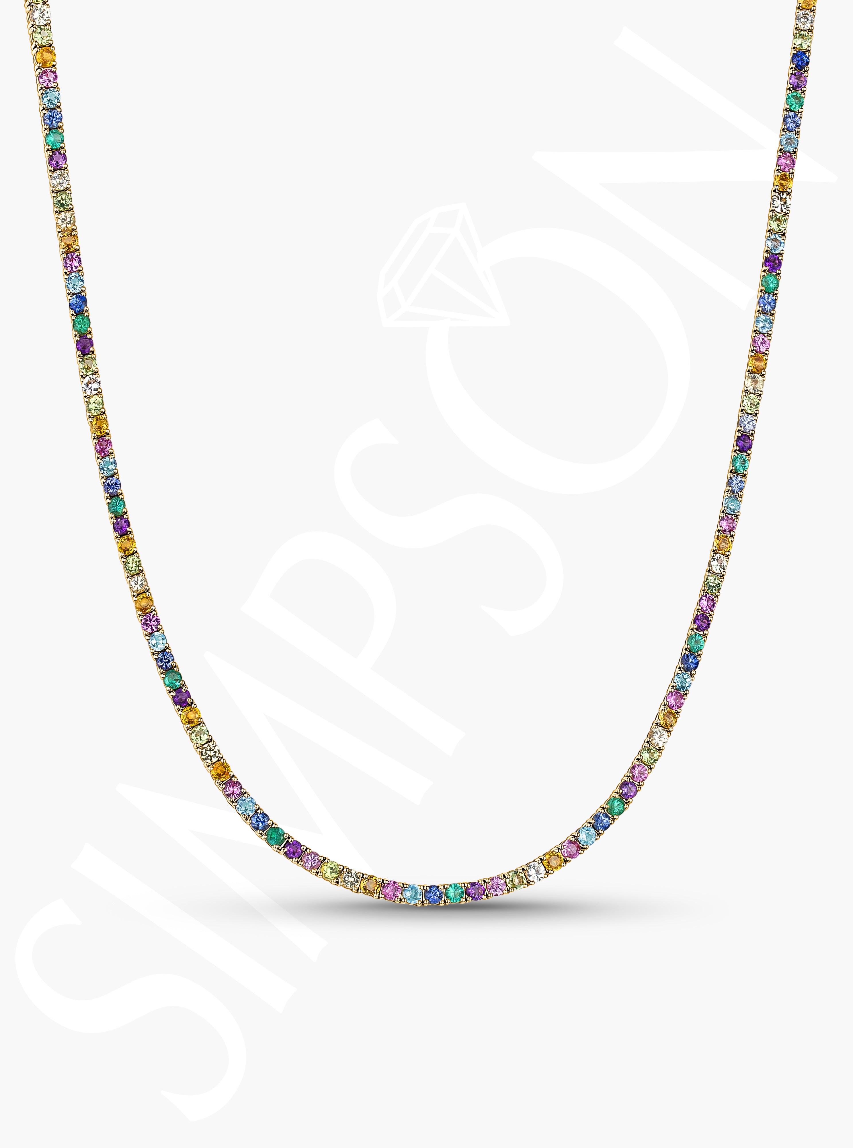 Rainbow Gemstone Necklace