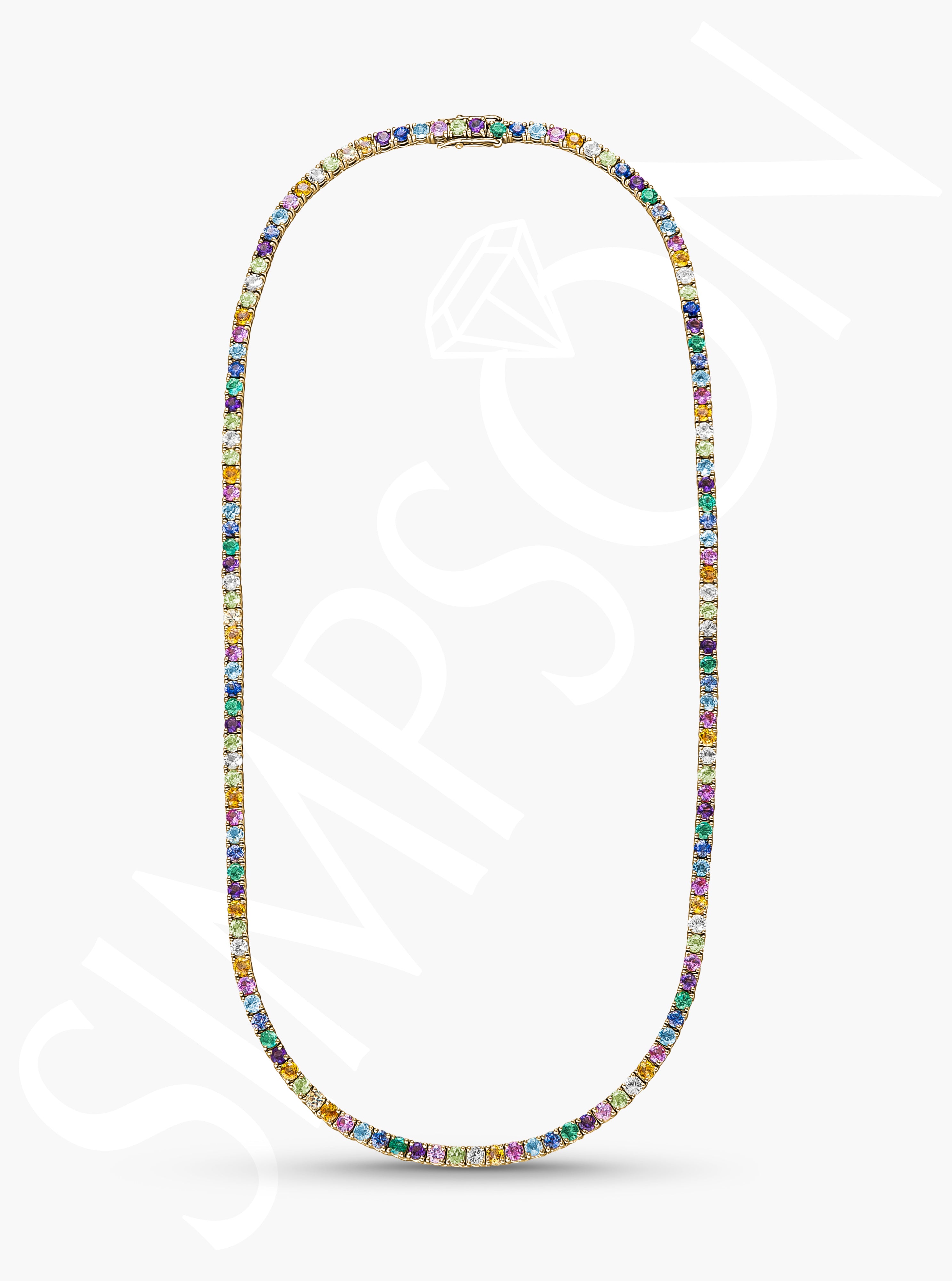 Rainbow Gemstone Necklace