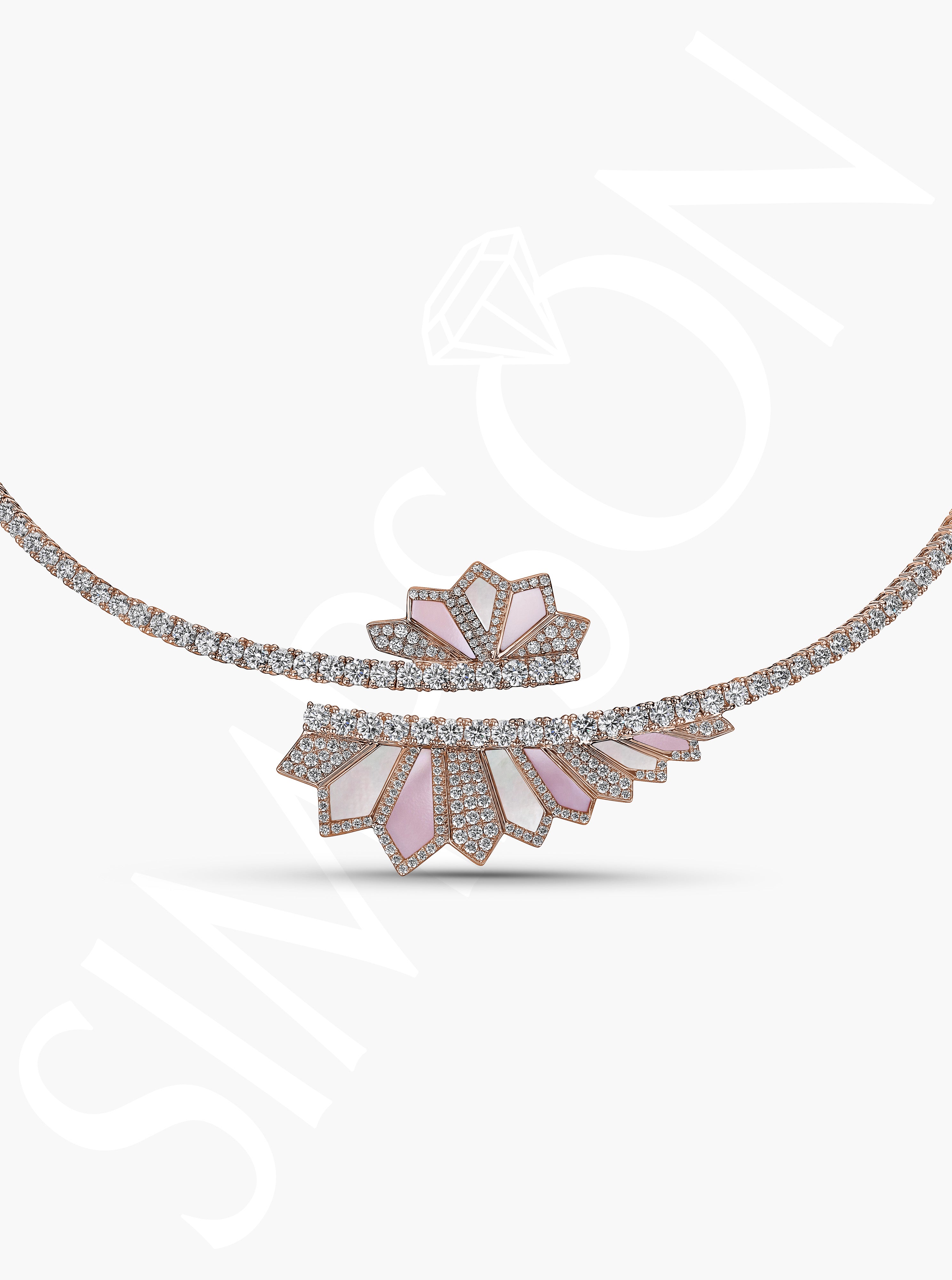 Mother-of-Pearl Diamond Necklace