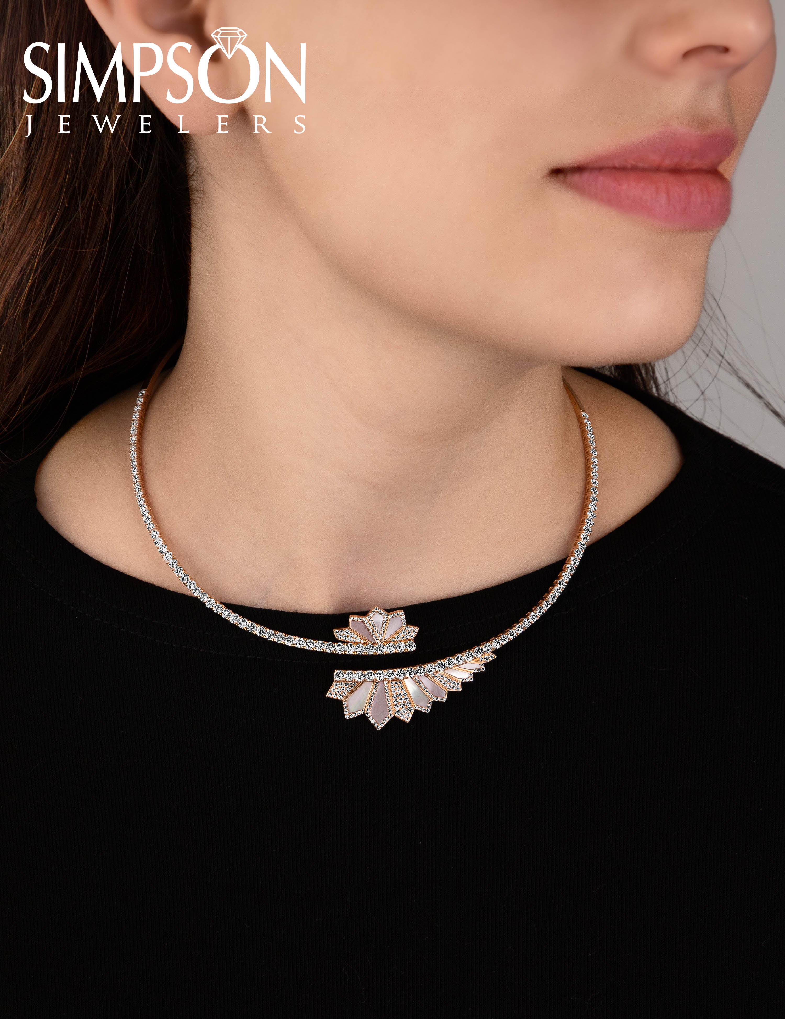 Mother-of-Pearl Diamond Necklace