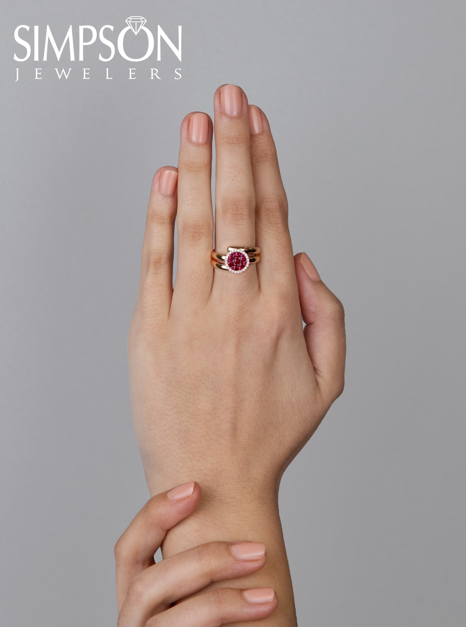 Ruby Halo Ring