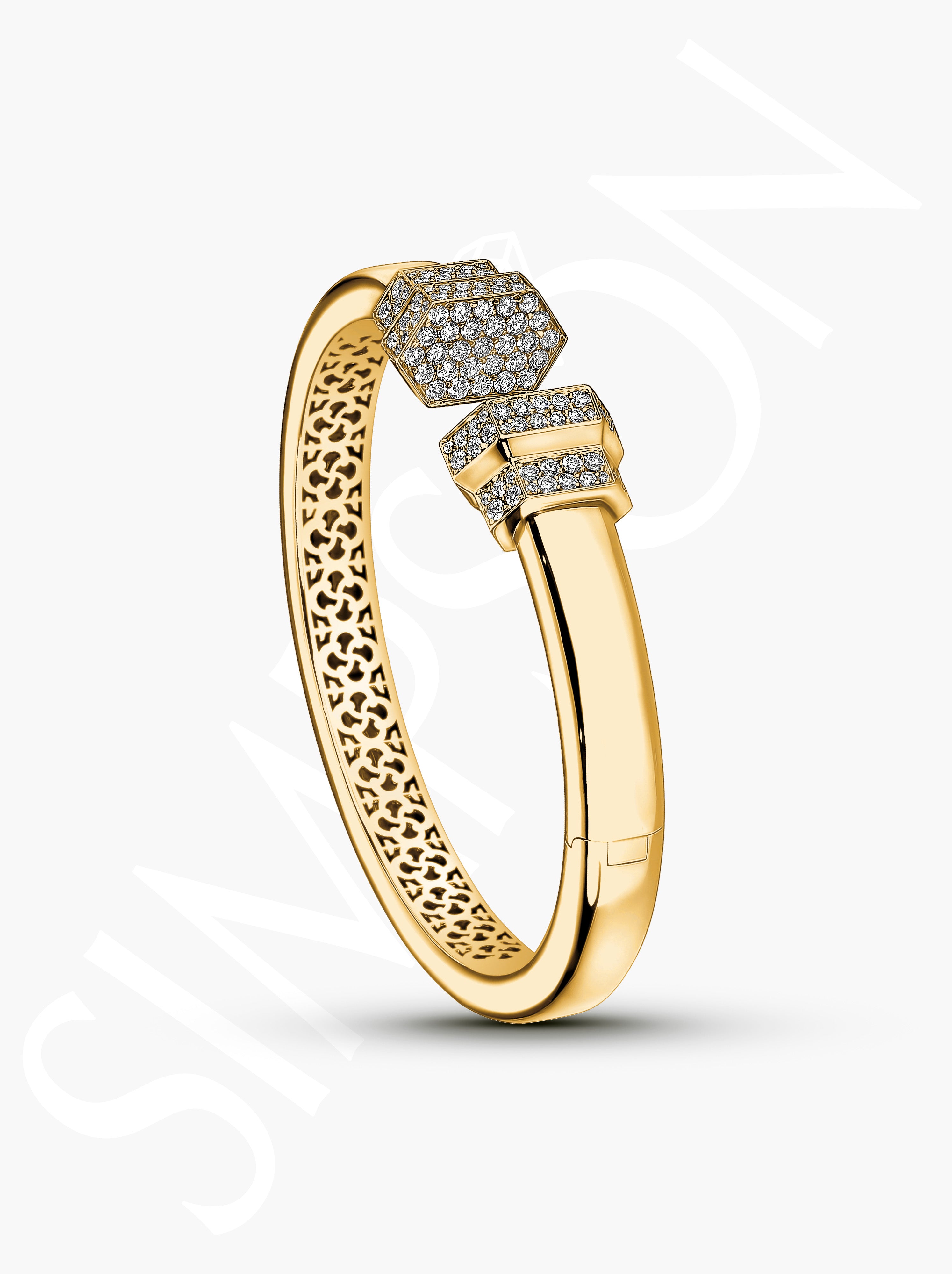 Diamond Accented Cuff Bangle