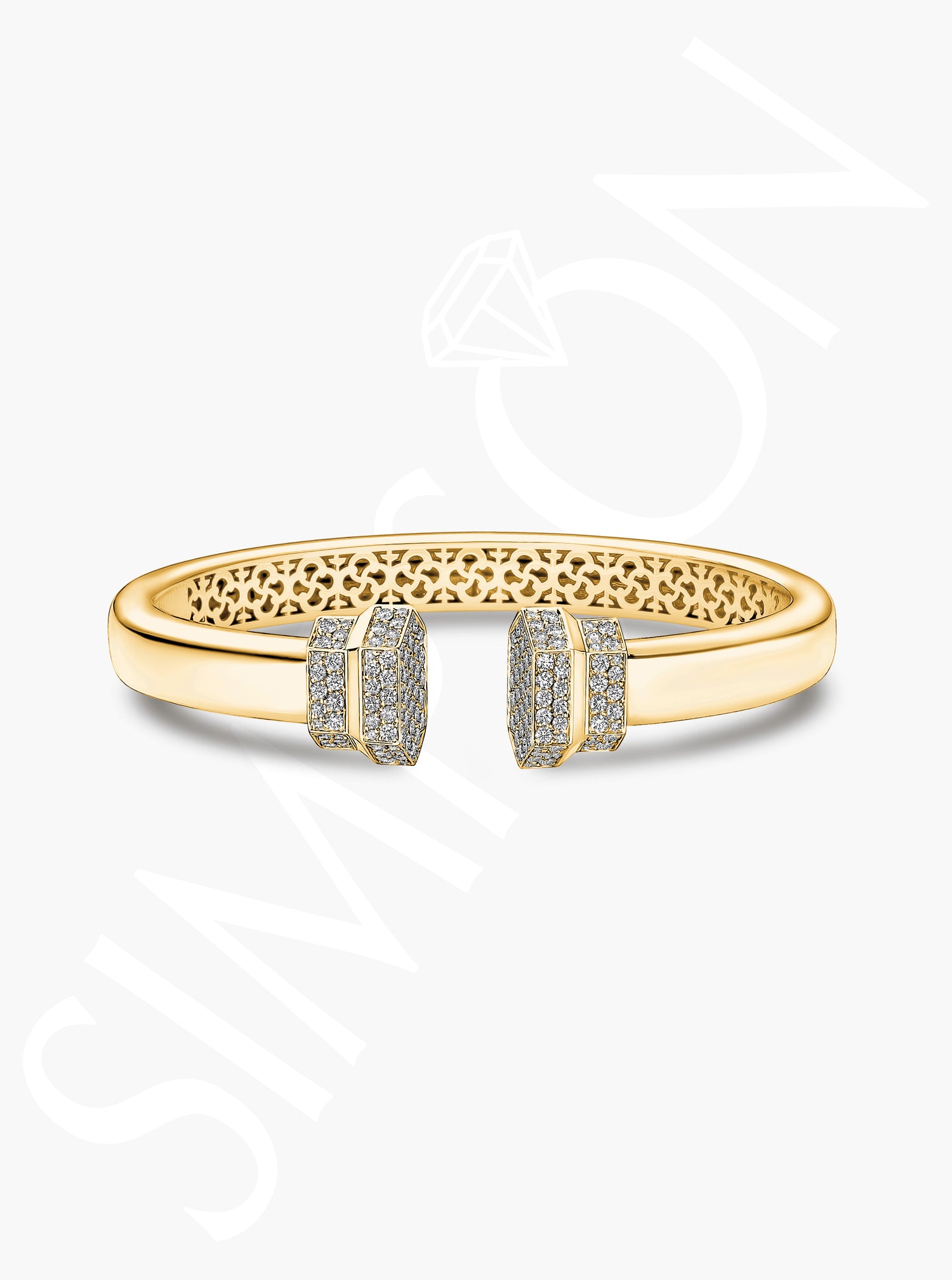 Diamond Accented Cuff Bangle