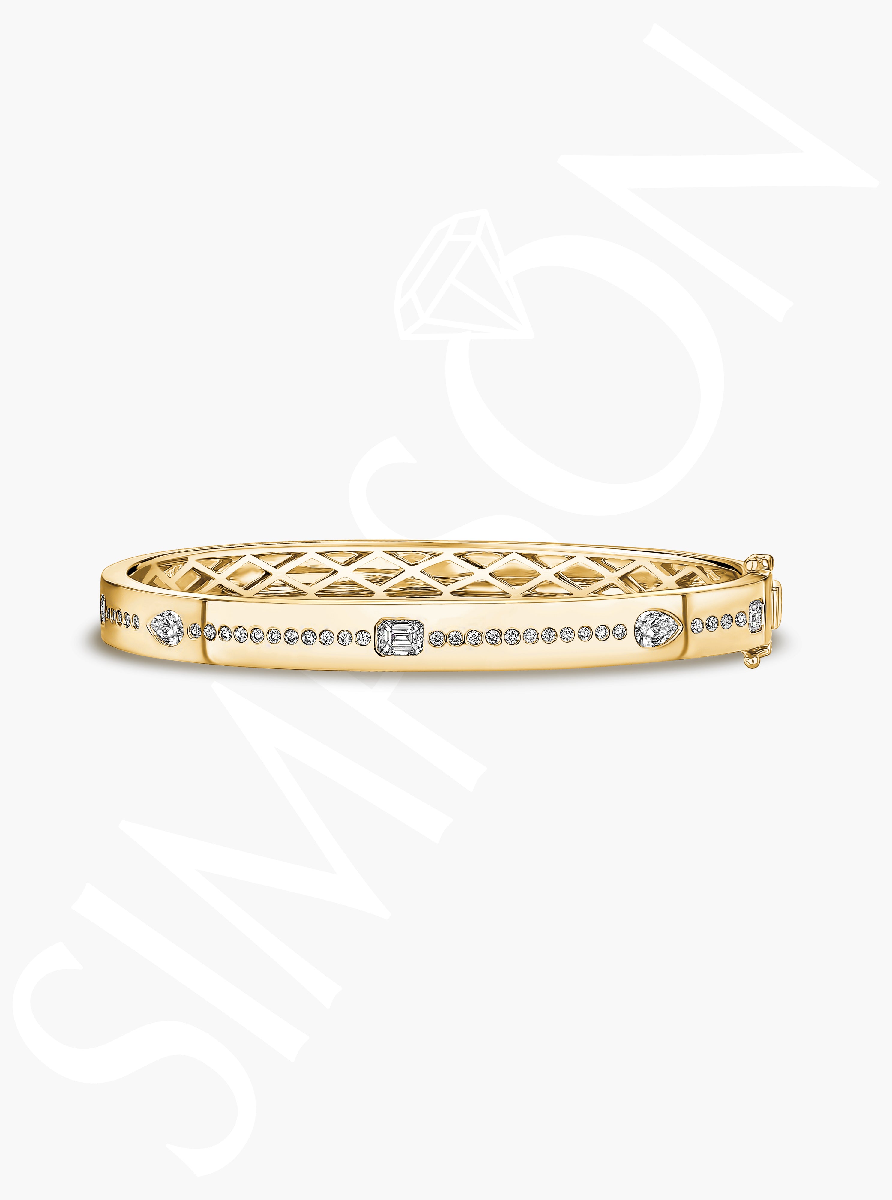 Gold Diamond Bangle