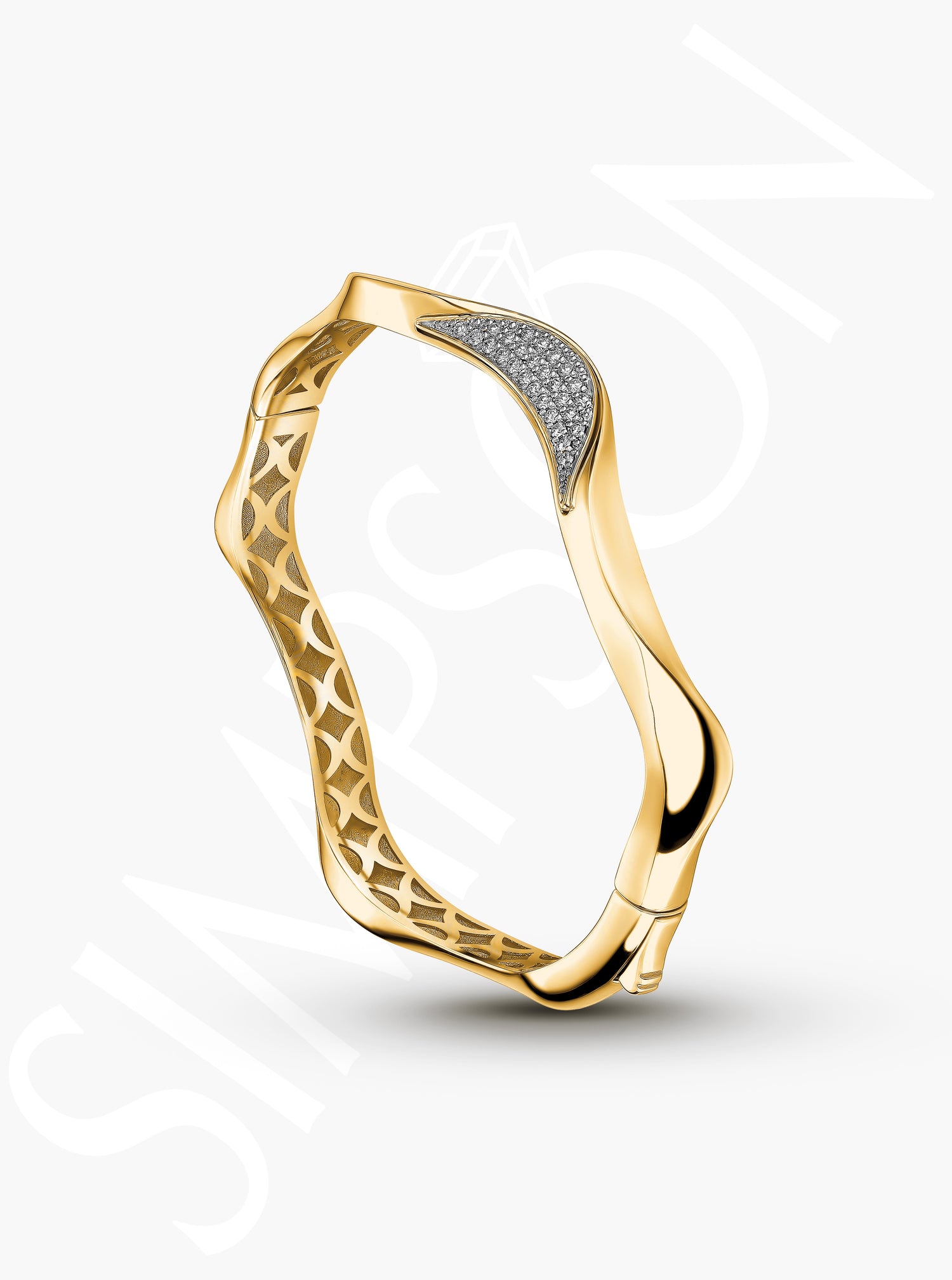 Diamond Wave Bangle