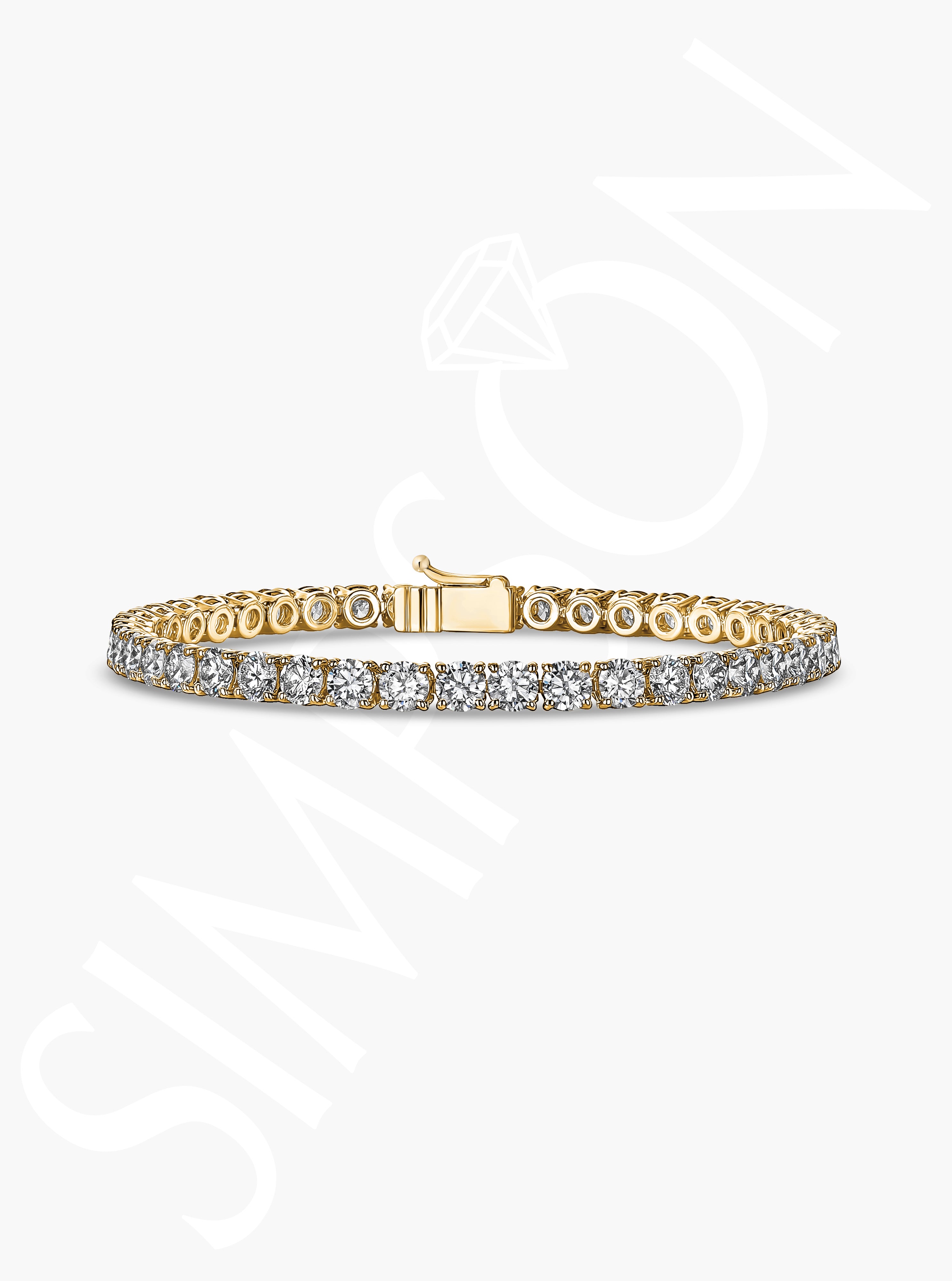 Yellow Gold Tennis Bracelet