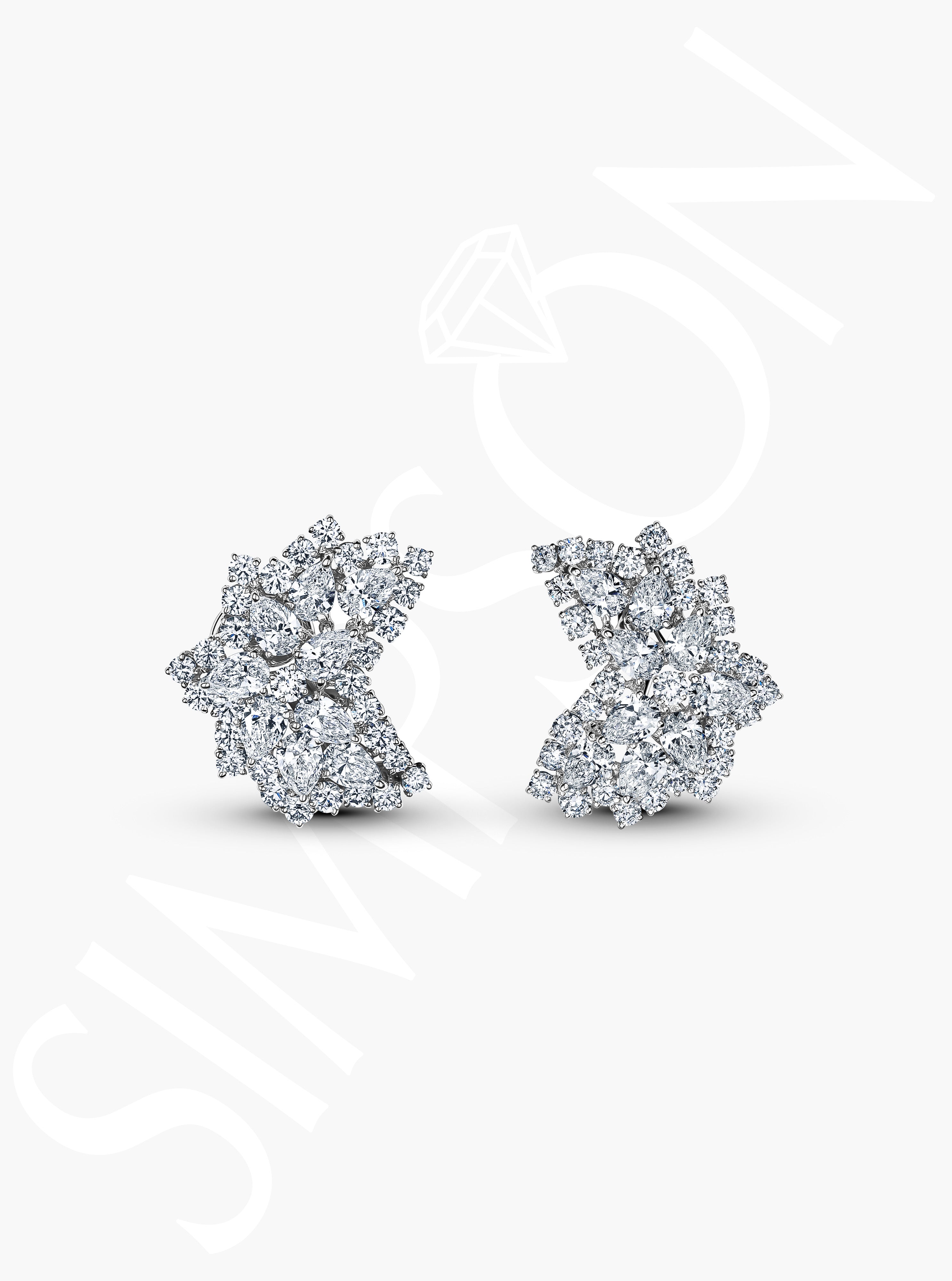 Diamond Cluster Earrings