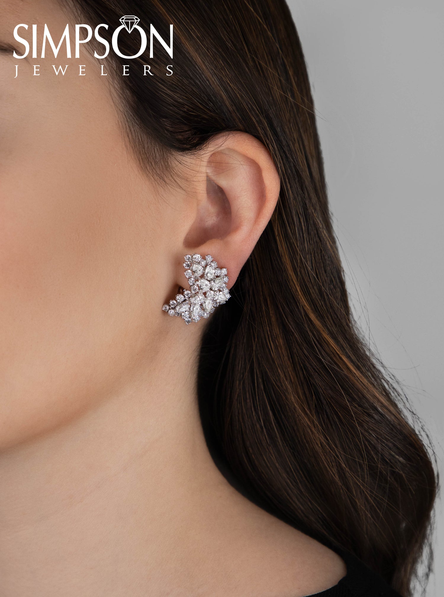 Diamond Cluster Earrings