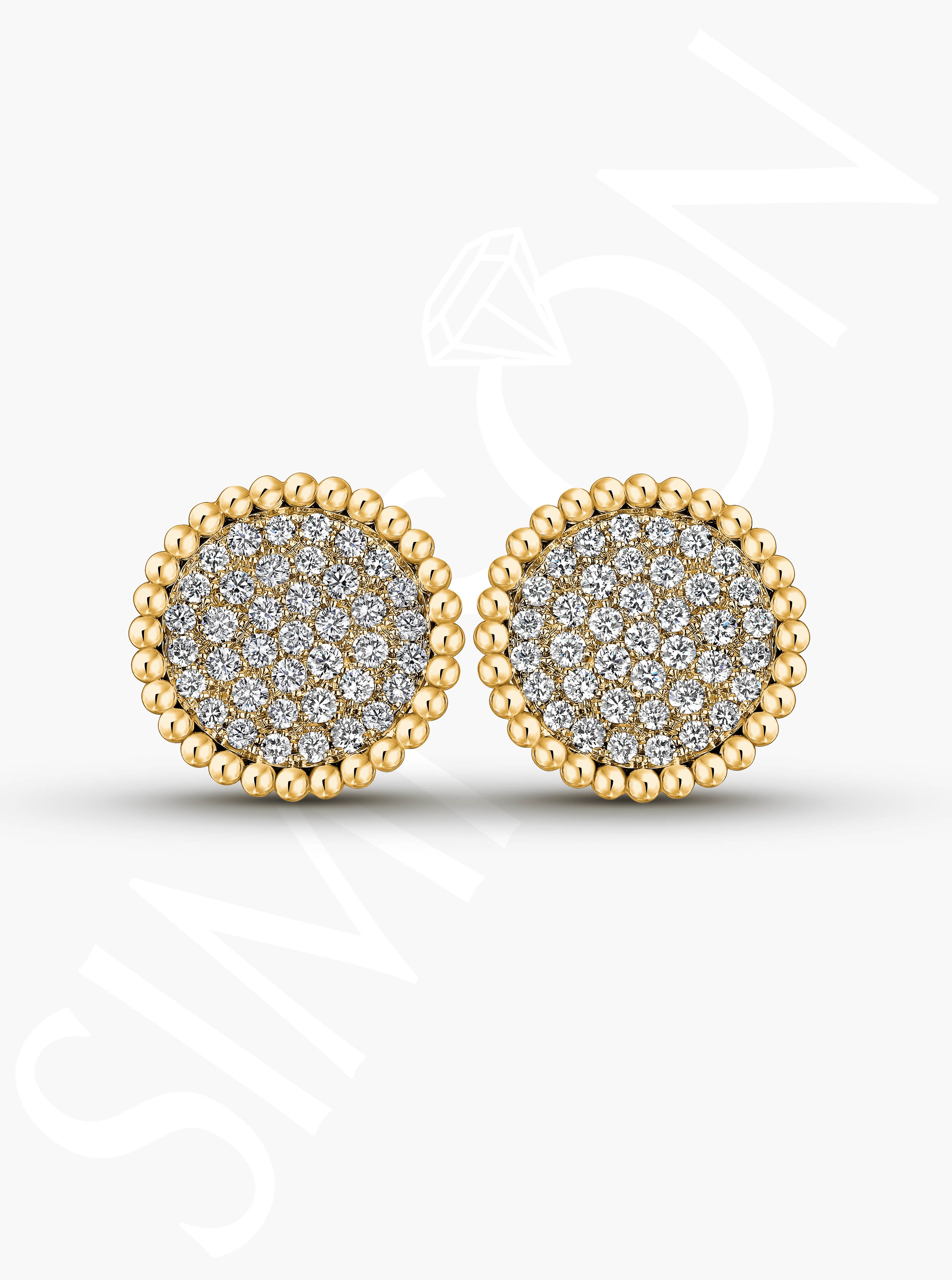Pavé Diamond Stud Earrings