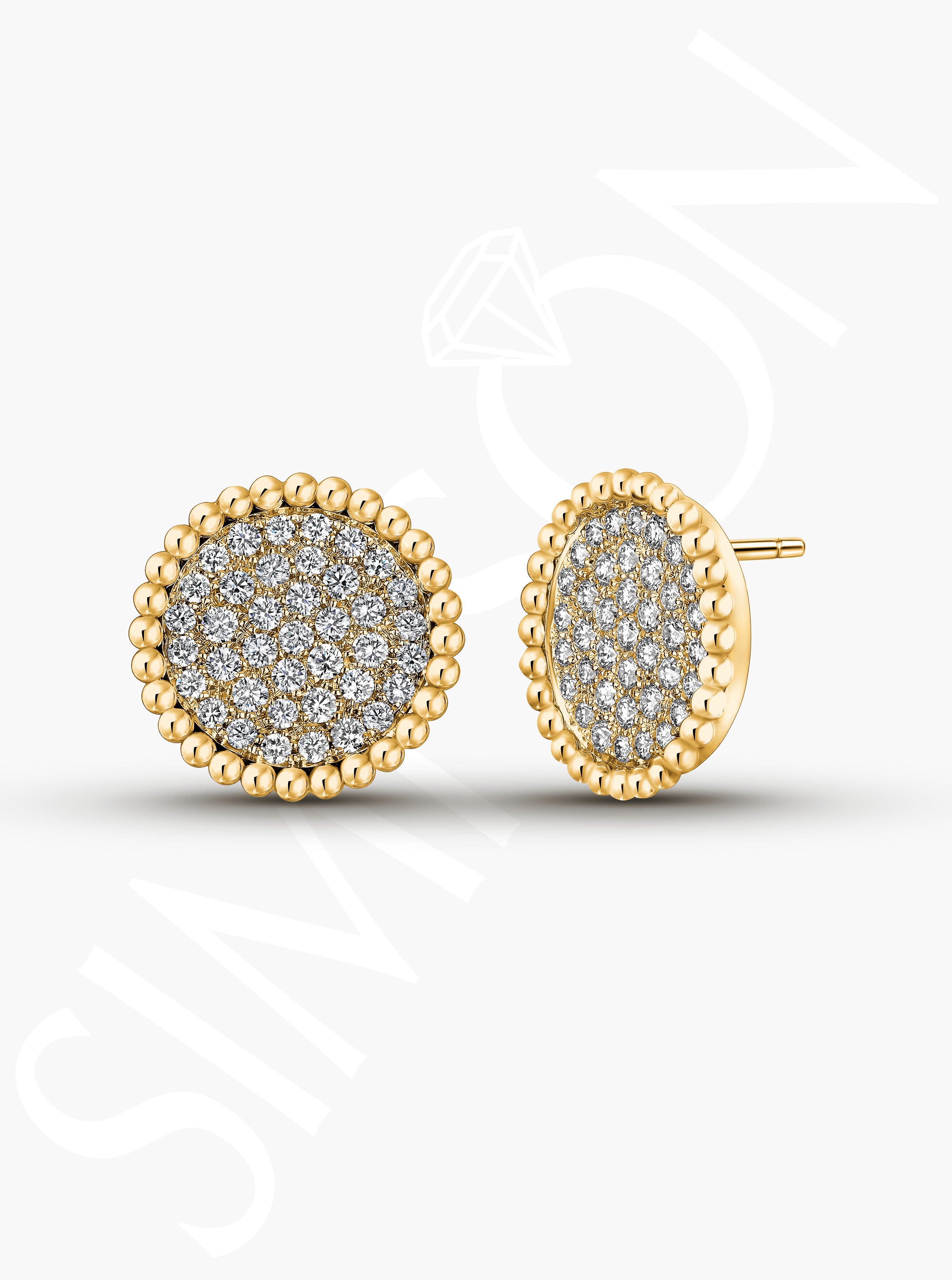 Pavé Diamond Stud Earrings