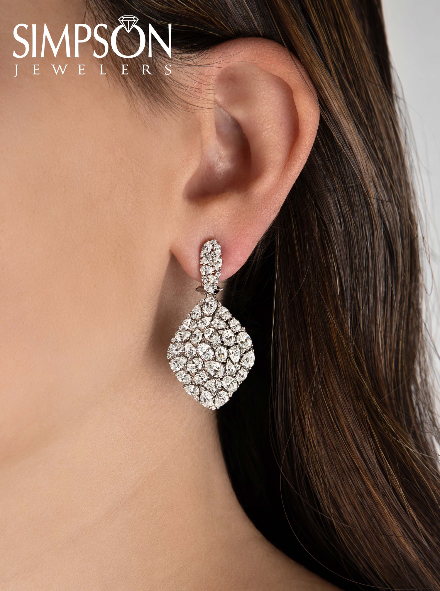 Statement Diamond Drop Earrings