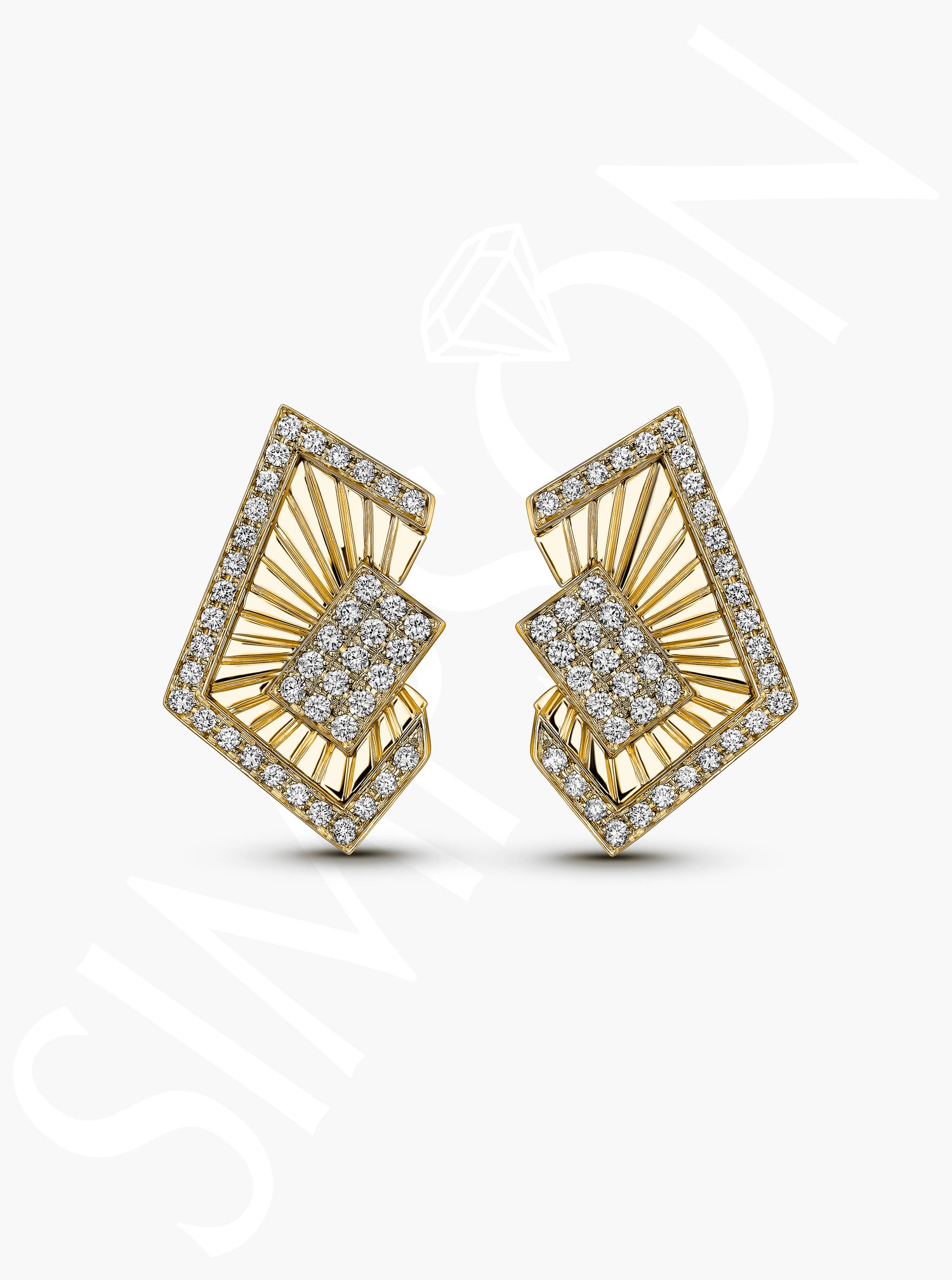 Geometric Diamond Earrings