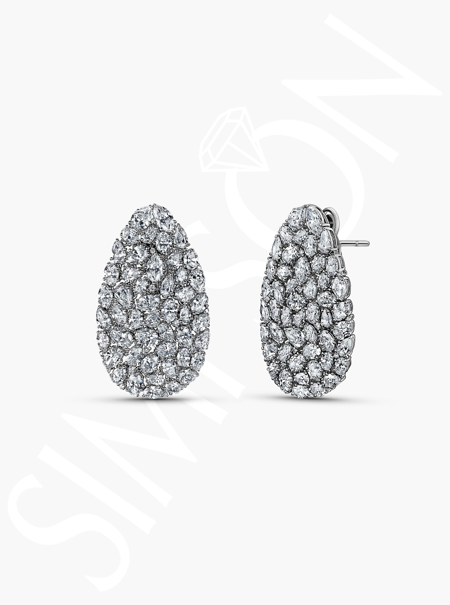 Diamond Teardrop Earrings