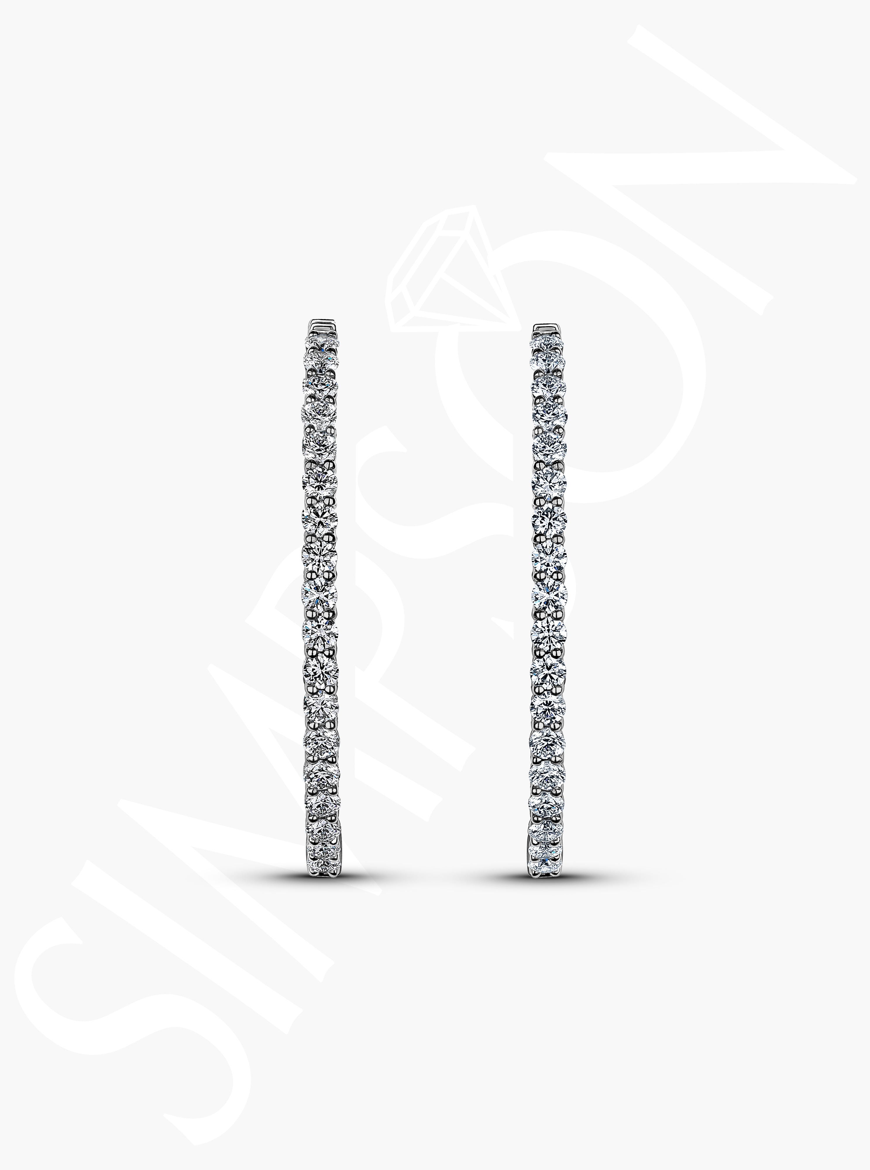 Diamond Hoop Earrings