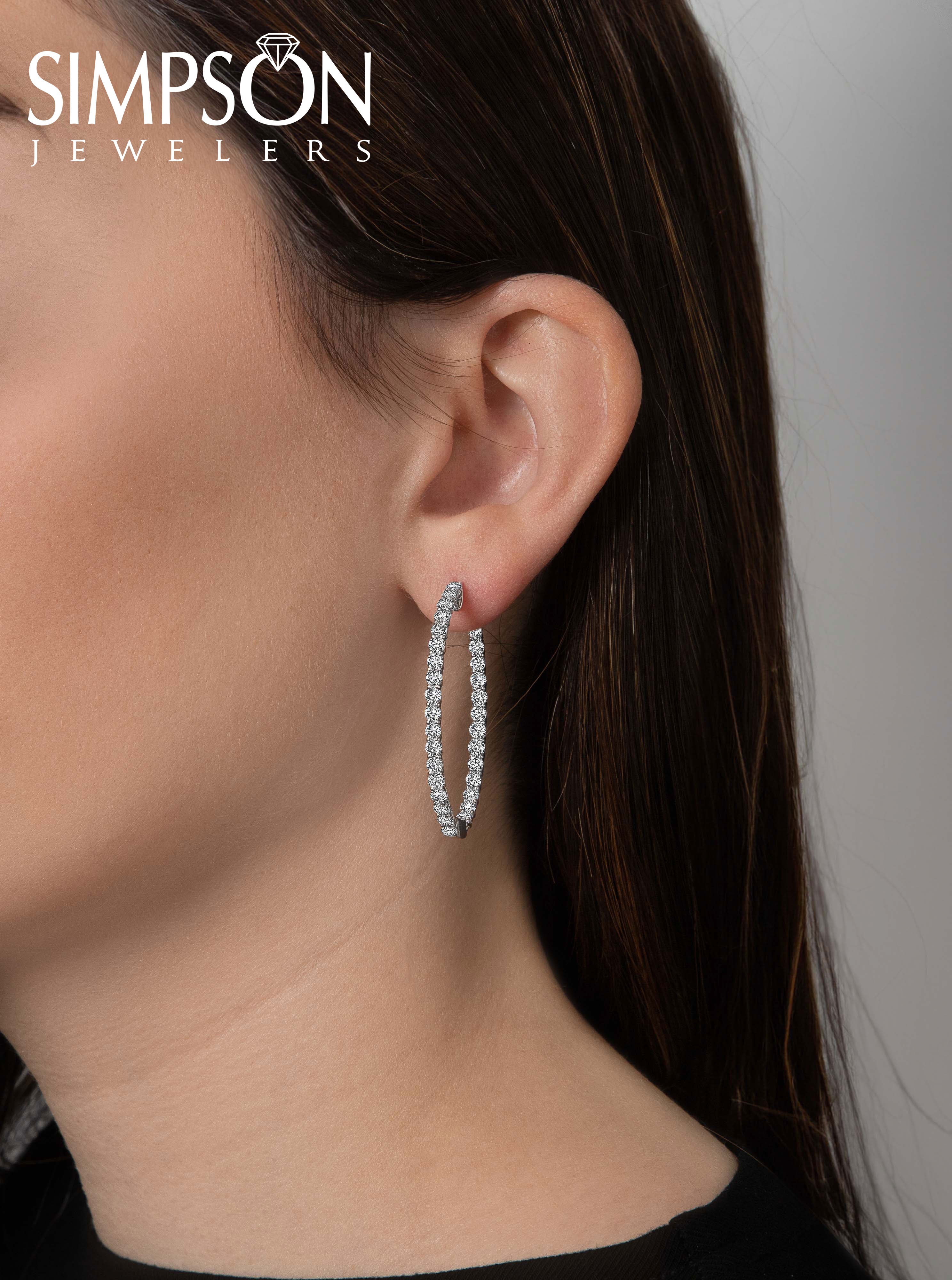 Diamond Hoop Earrings