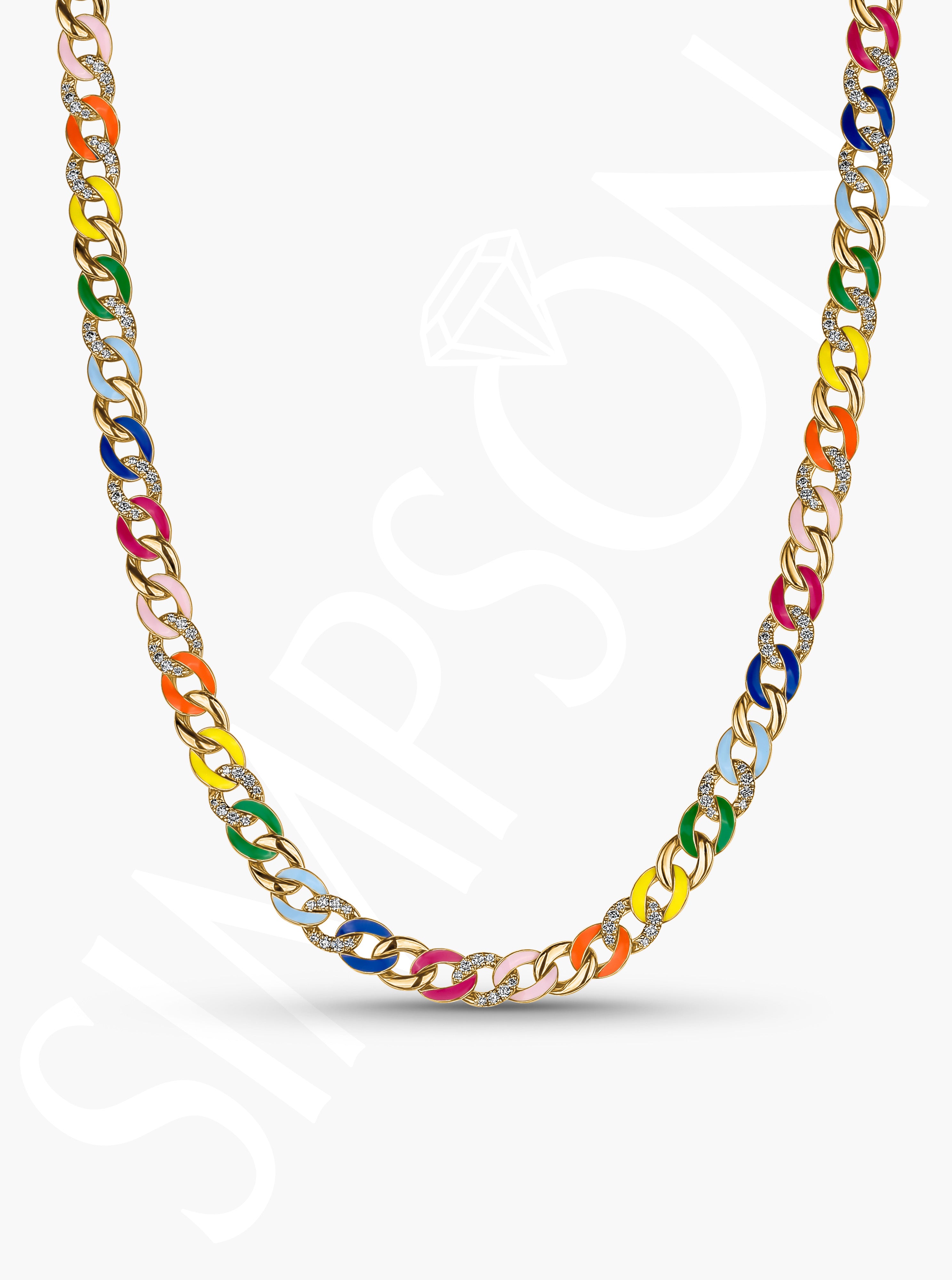 Rainbow Chain Necklace