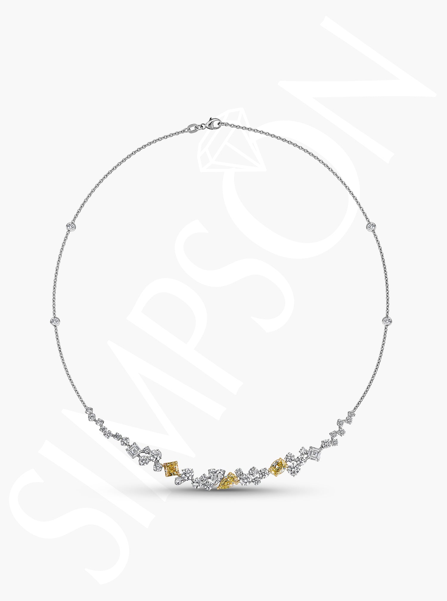 Dual Tone Diamond Necklace