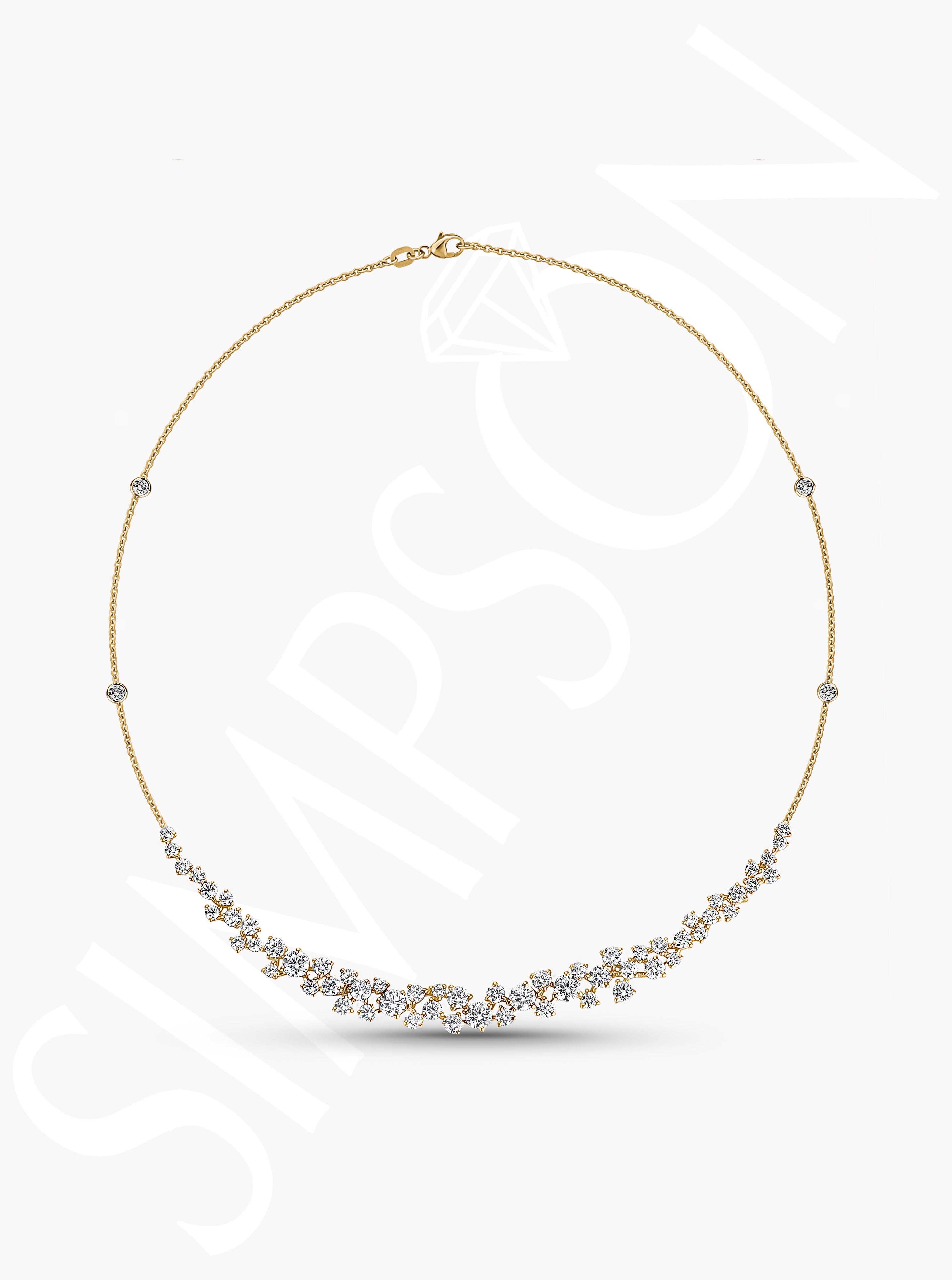 Yellow Gold Diamond Necklace